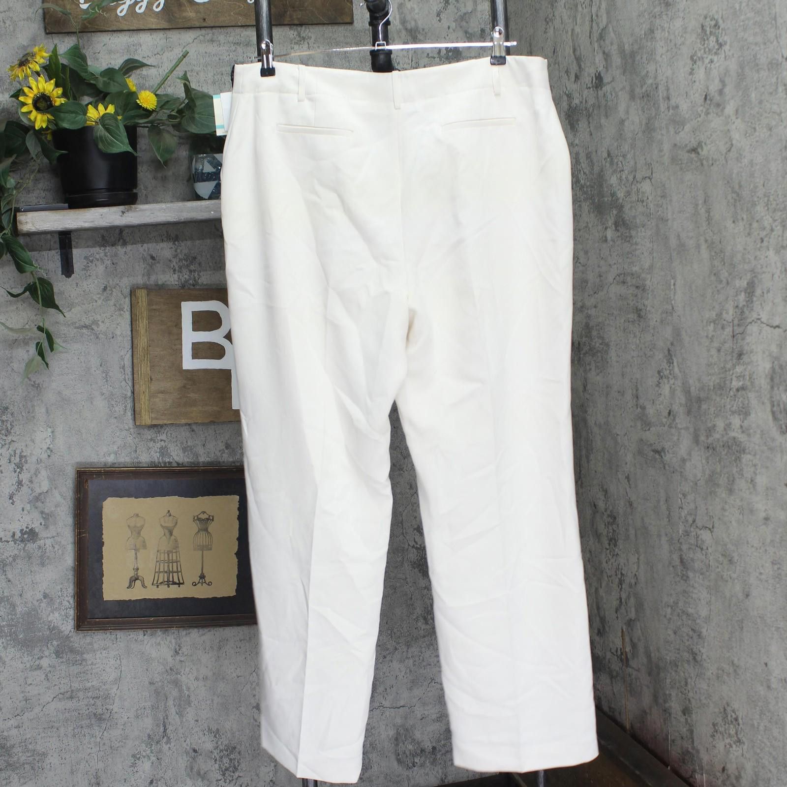 Other Anne Klein Pintucked Wide-leg Pants 10895881 Anne White 16 Size 38" / US 16 / IT 52 - 2 Thumbnail