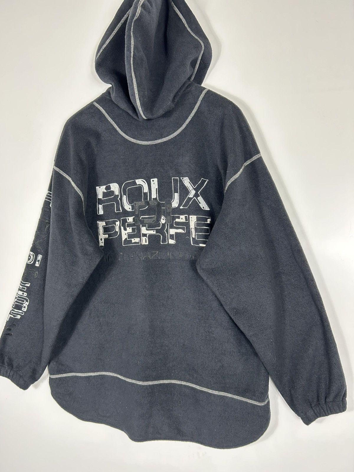 Japanese Brand ⚡️Vintage Roux Di Perfe Fleece Hoodies Half Zipper Sweatshirt Size US L / EU 52-54 / 3 - 13 Thumbnail
