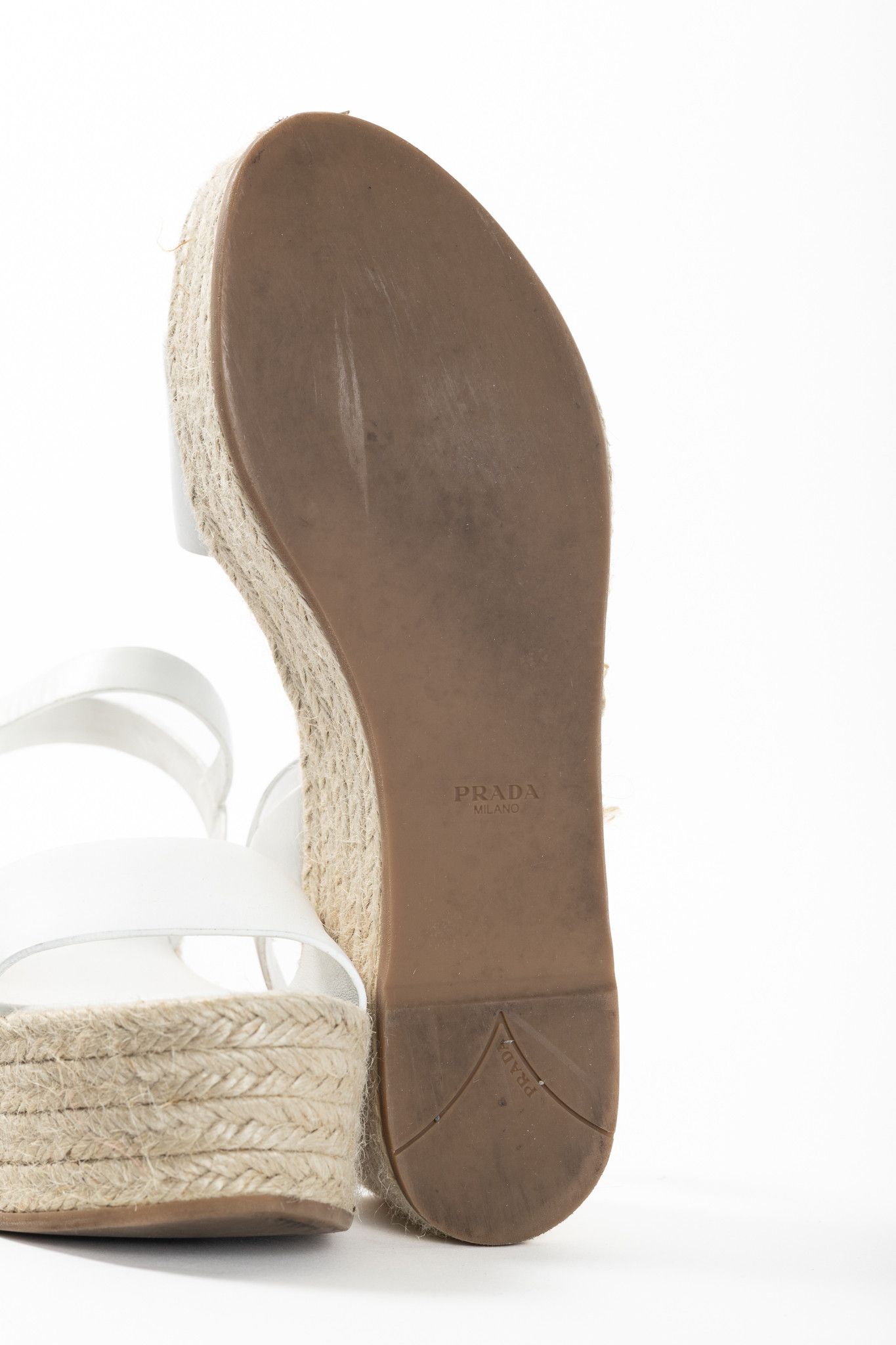 Prada Prada Vitello Montana Leather Espadrille Wedge Sandals Size US 9 / IT 39 - 5 Thumbnail