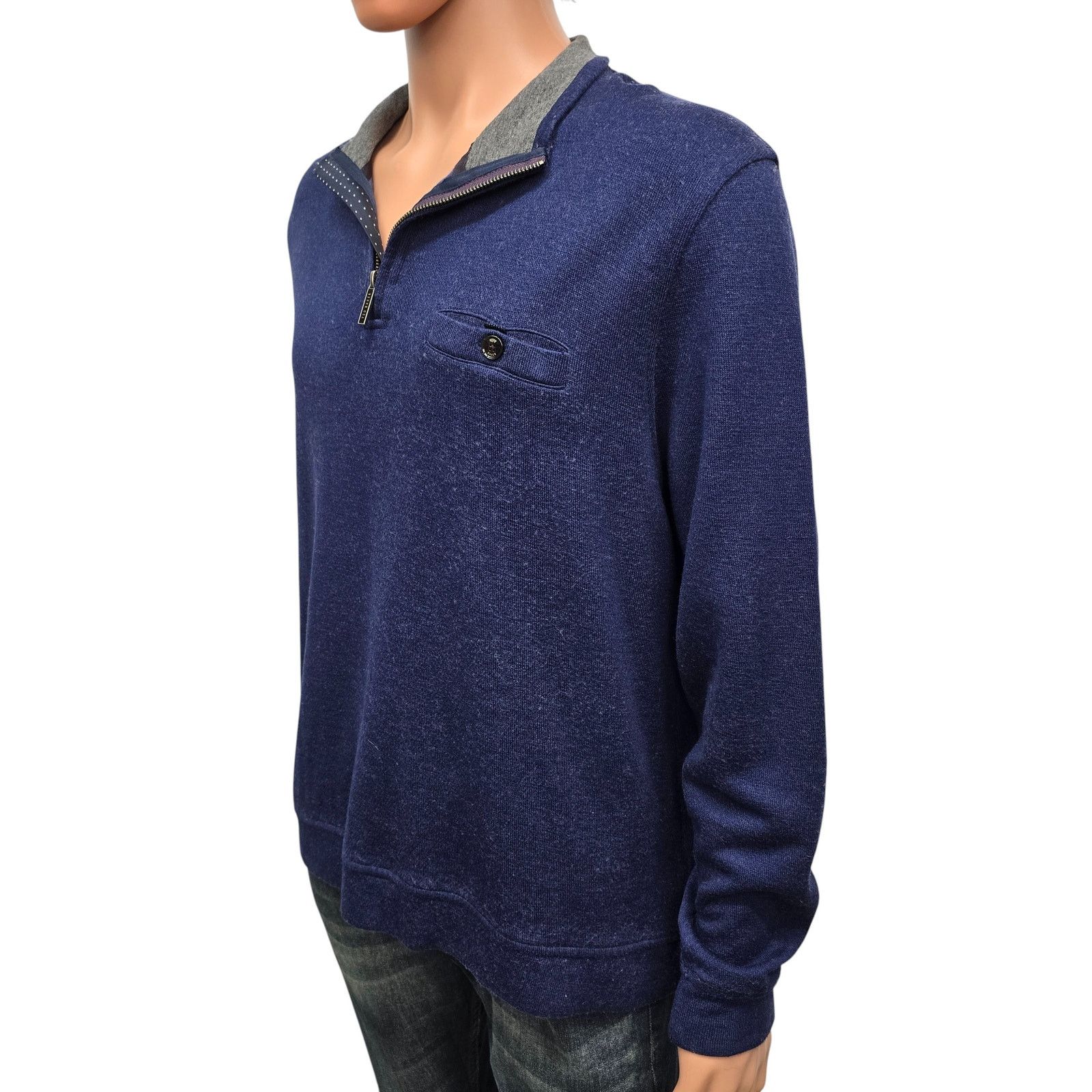Ted Baker Ted Baker London Valerio Sweater 1/4 Zip Pullover Sz 6 L/XL Size US L / EU 52-54 / 3 - 7 Thumbnail