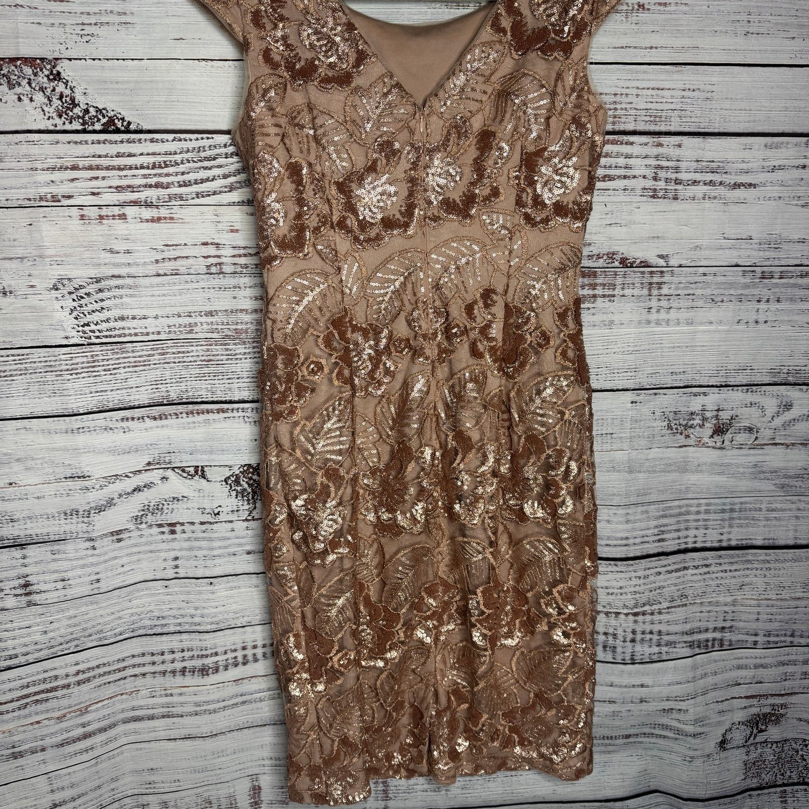 Alex Evenings Alex Evenings Women’s Dress Size 8 Rose Gold Sequin Size M / US 6-8 / IT 42-44 - 2 Thumbnail