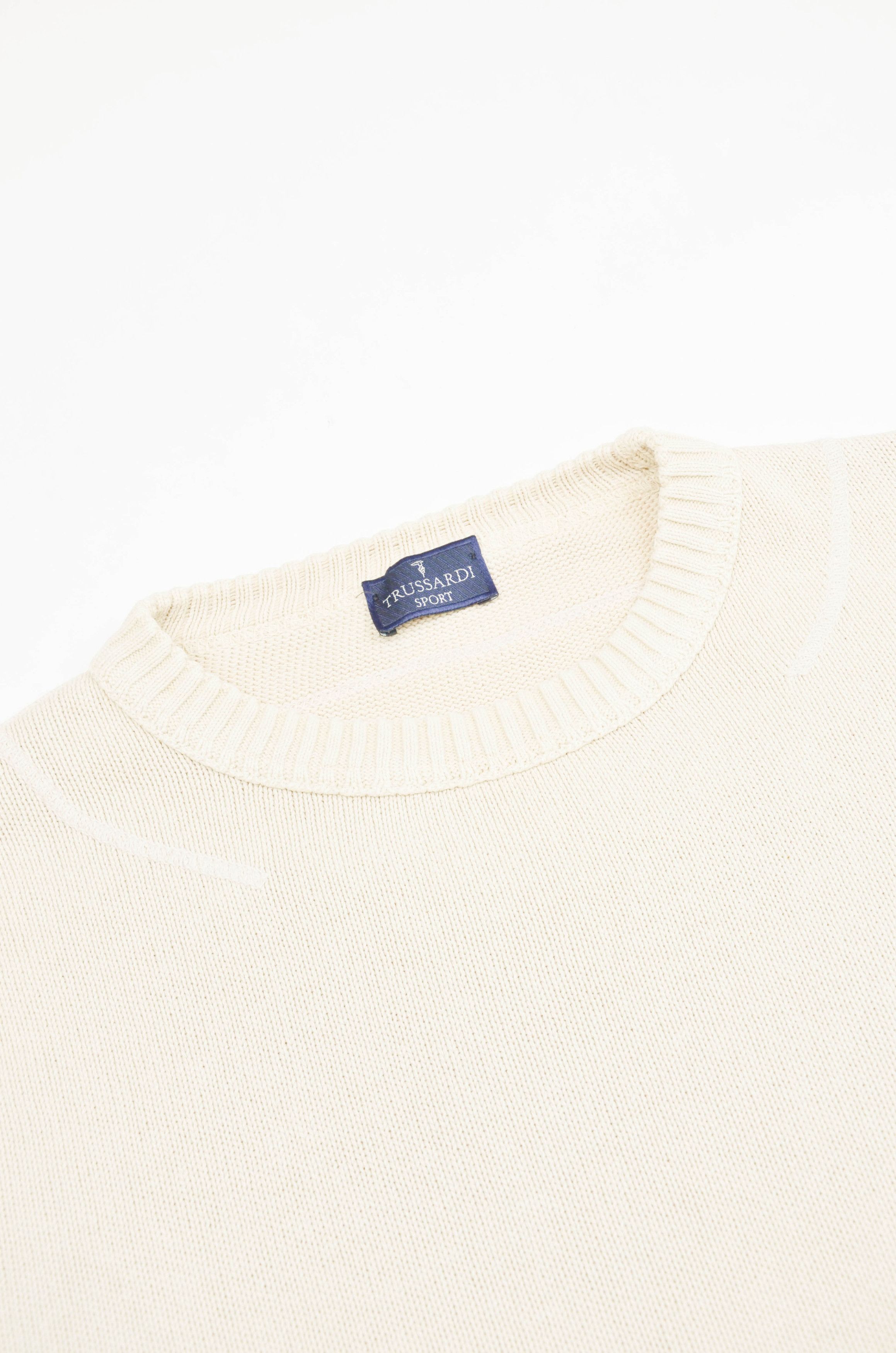 Trussardi Trussardi Sport Beige Cotton Sweater Made in Italy - Size XL Size US XL / EU 56 / 4 - 6 Thumbnail