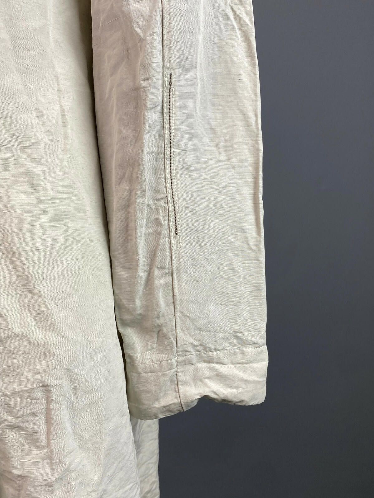 Designer Absolut By Zebra Ivory Linen Full Zip Coat Jacket Size 2 Size XS / US 0-2 / IT 36-38 - 7 Thumbnail