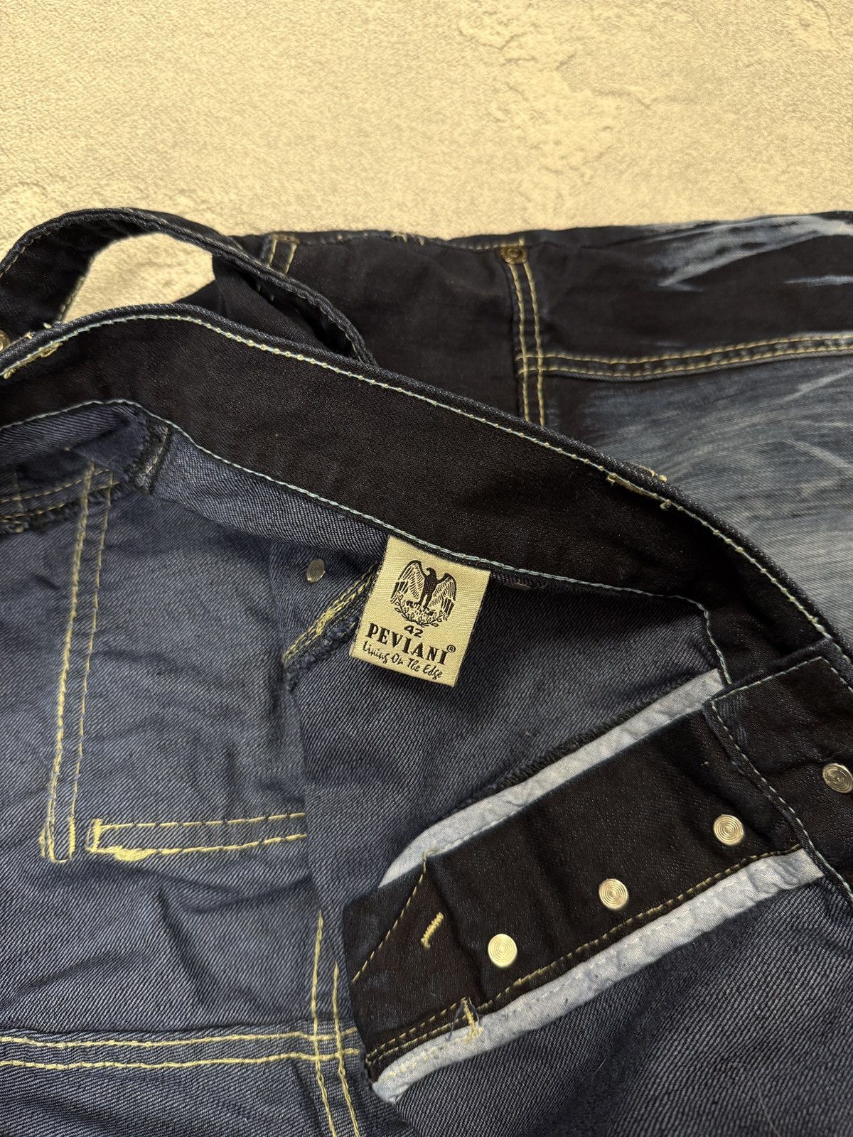 Other Y2K Archive Distressed Jeans Denim Heavy Stitch LGB Style Size US 42 / EU 58 - 18 Thumbnail
