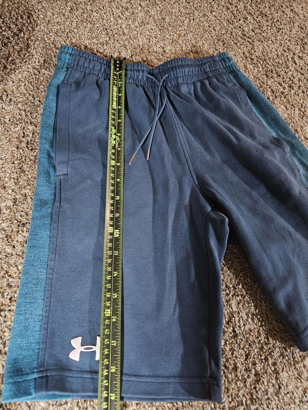 Under Armour Under Armour Sweat Shorts Mens S Blue Gym Casual Drawstring Size US 30 / EU 46 - 7 Thumbnail