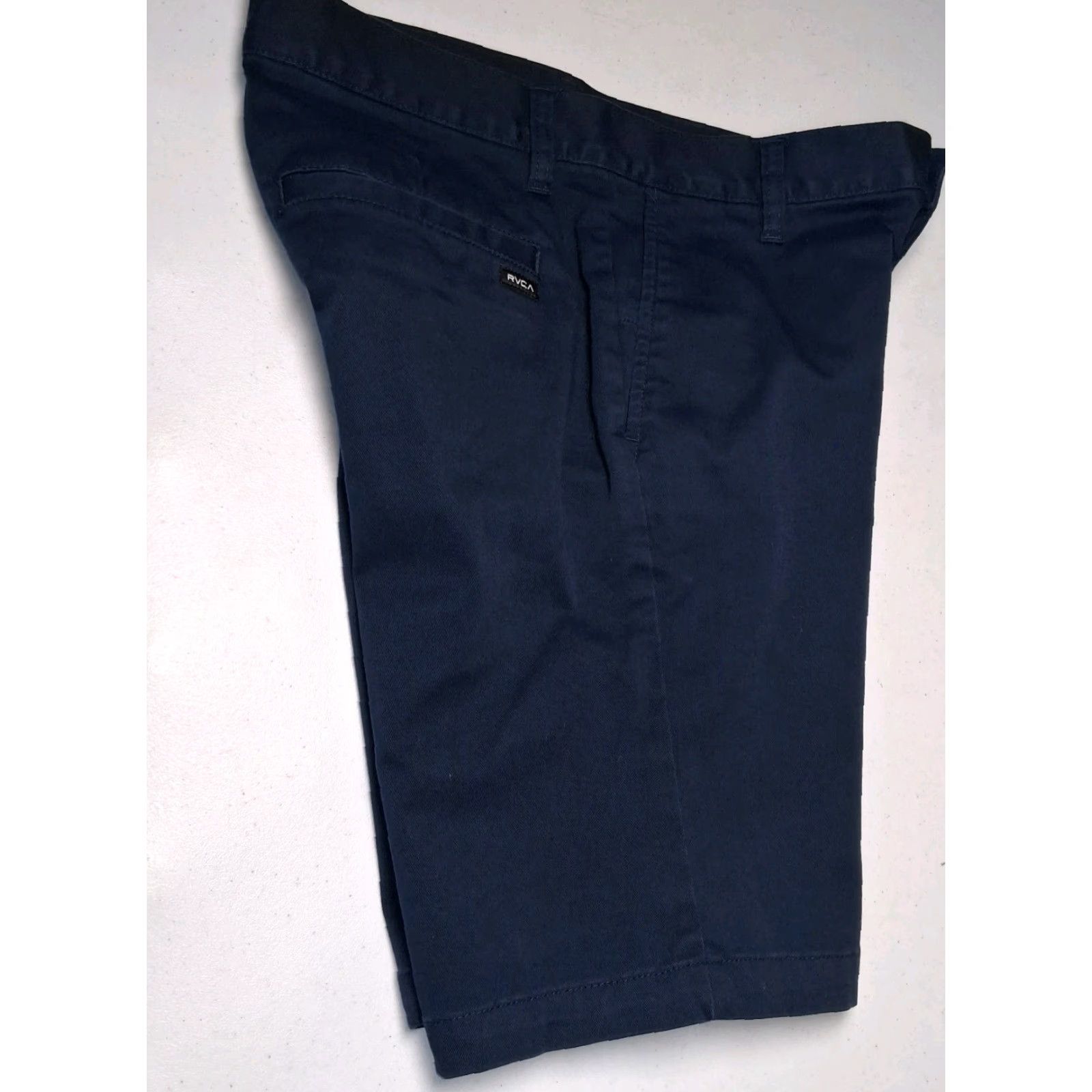RVCA RVCA Shorts Men 28 Week End Fit Classic Navy Blue Twill Flat Front Size US 28 / EU 44 - 4 Thumbnail