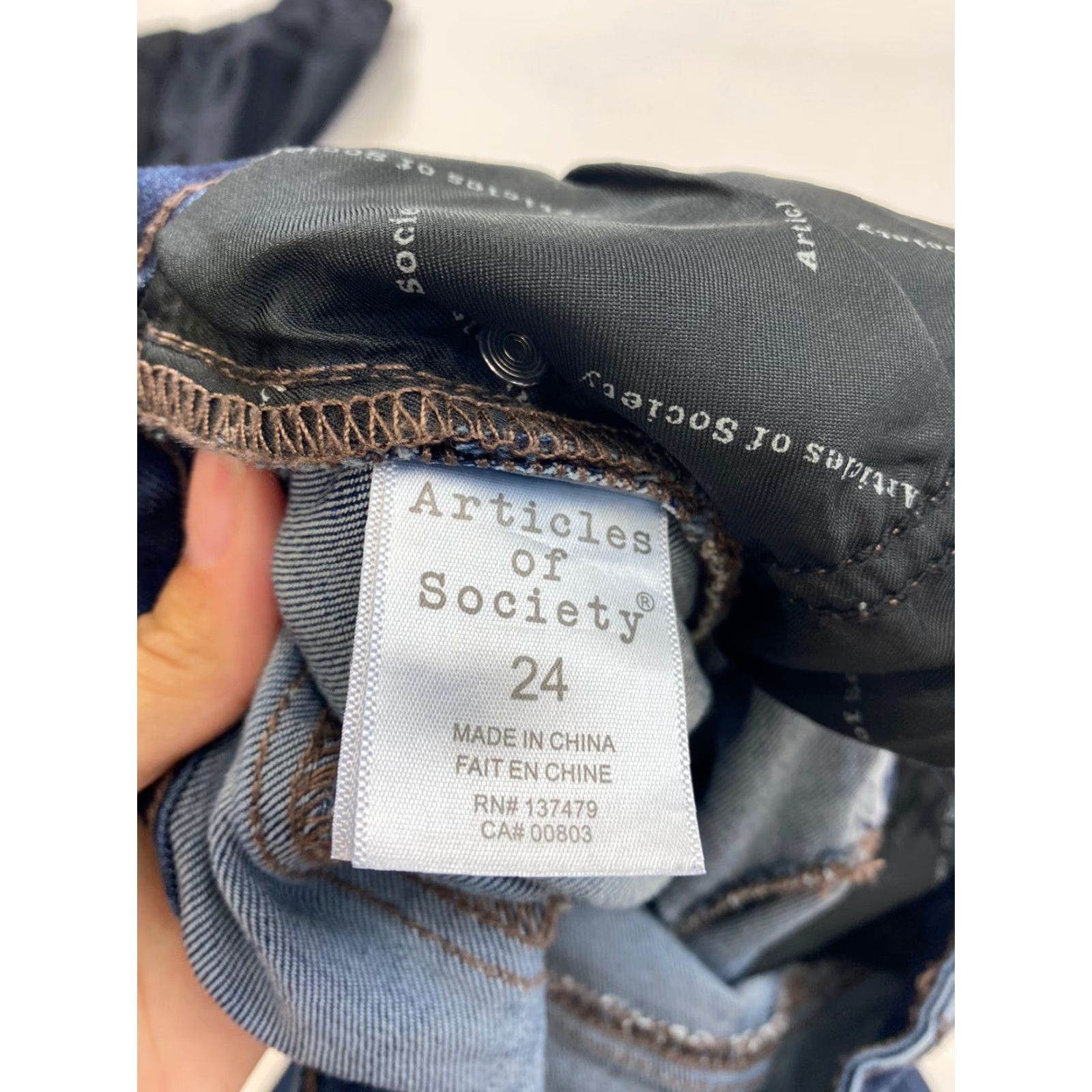 Vintage Articles Of Society Skinny Blue Jeans Woman 24 Regular Fringe User: Articles Of Society Skinny Blue Jeans Woman 24 Regular Fringe Size 42" / US 20 - 3 Thumbnail