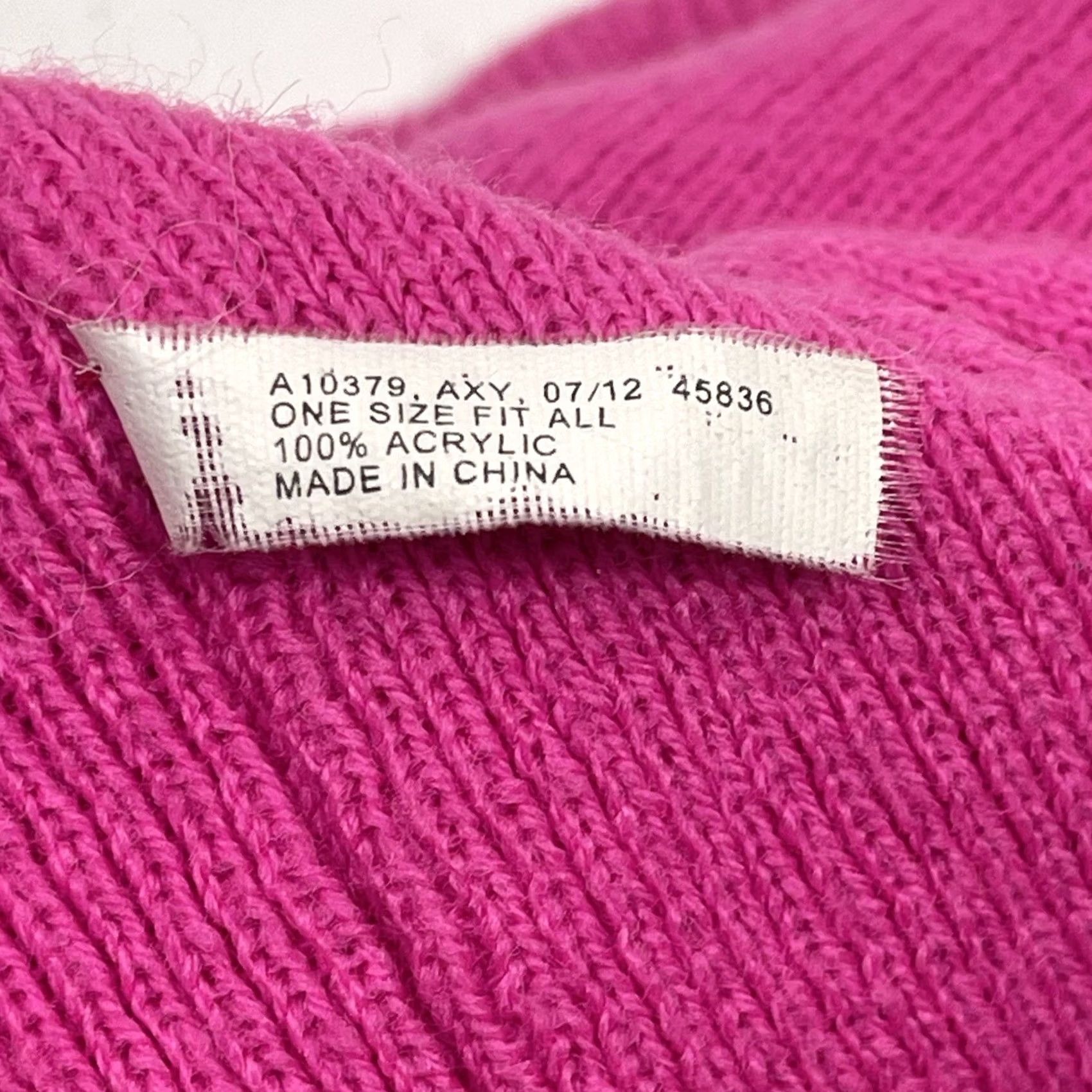 Vintage Peace Beanie Womens Winter Snow Knit Hat Pink One Size Fits All 100% Acrylic Night? Size ONE SIZE - 6 Thumbnail