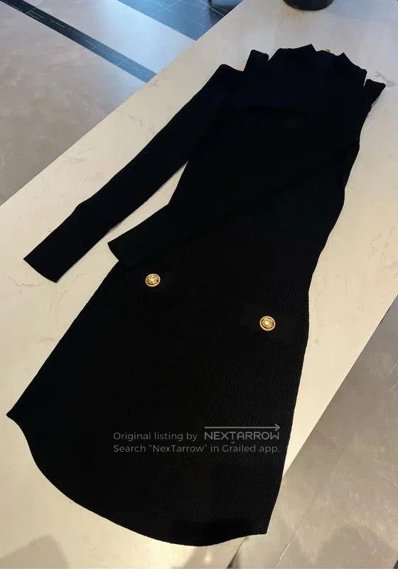 Balmain Balmain Black Women's Dress Size S . Size S / US 4 / IT 40 - 1 Thumbnail
