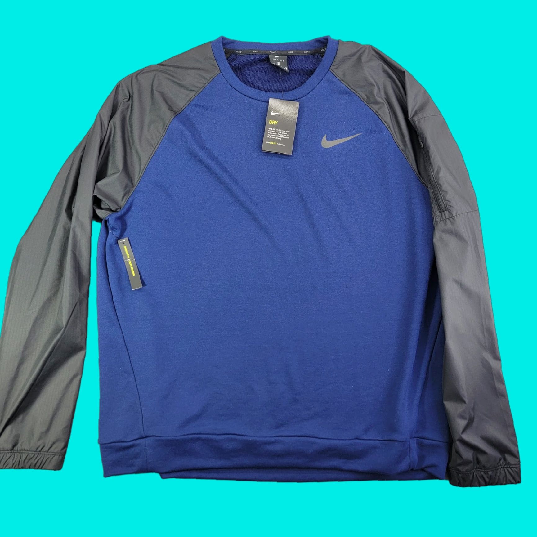 Nike Nike Sweatshirt Mens XL Blue Dri-FIT Pullover Moisture Wicking Breathable Size US XL / EU 56 / 4 - 1 Thumbnail