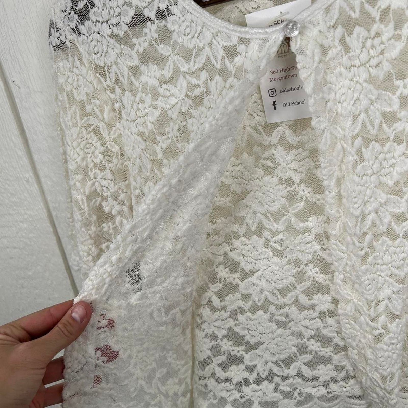 Other Y2K Connected Apparel Lace Boho Cropped Cardigan Top Large Size L / US 10 / IT 46 - 5 Thumbnail
