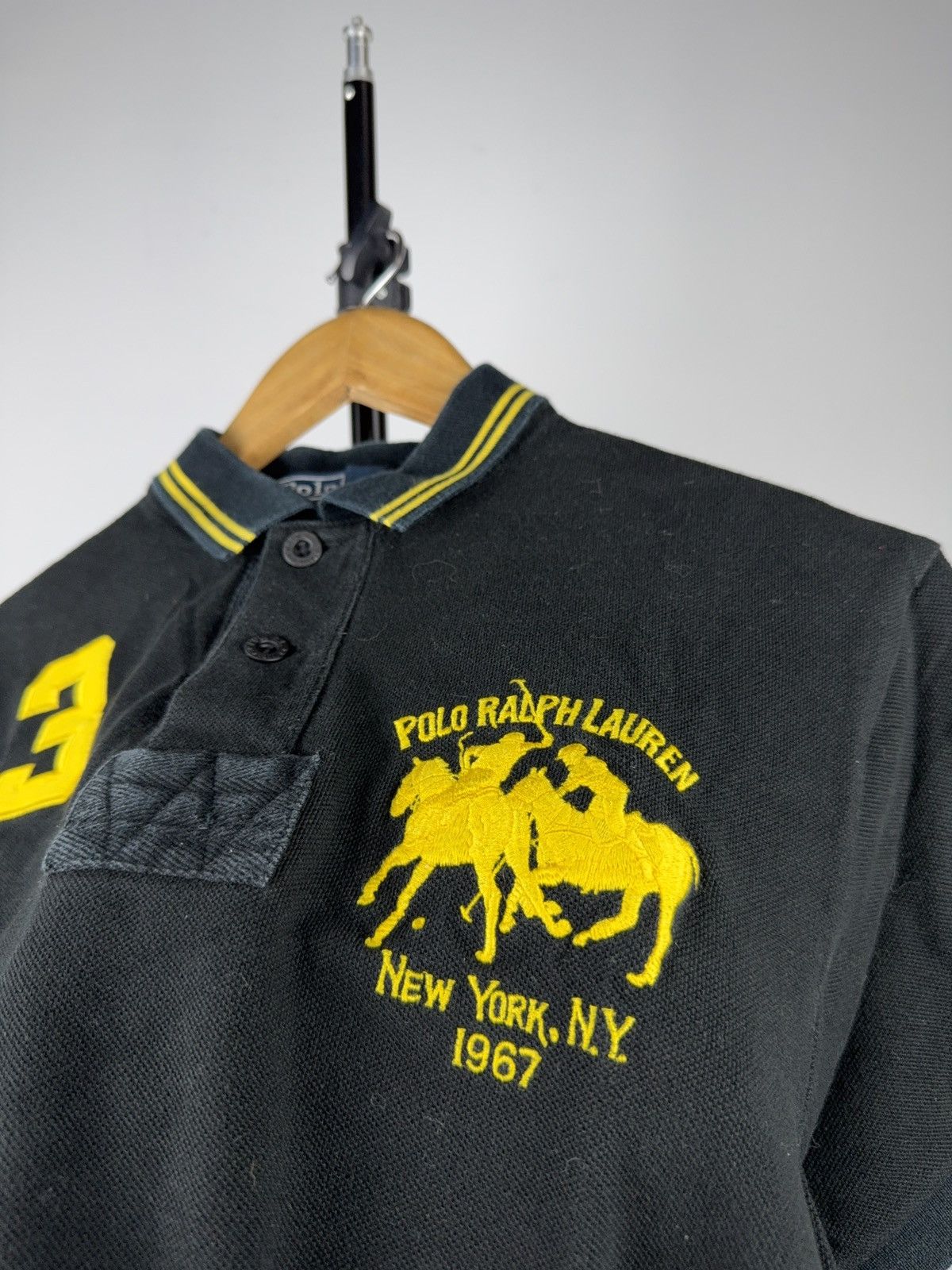 Polo Ralph Lauren Vintage 90s Polo Ralph Lauren NY Big Pony #3 Polo Shirt Size US L / EU 52-54 / 3 - 11 Thumbnail