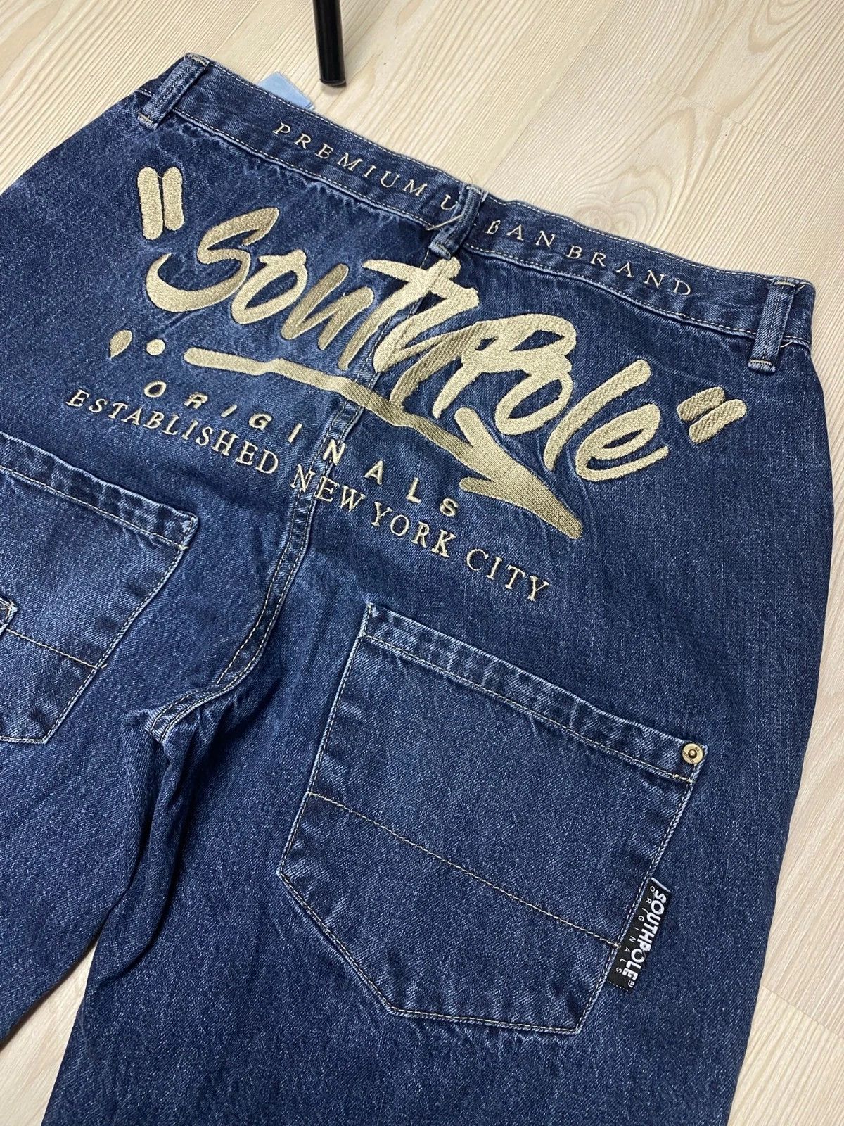 Southpole Vintage South Pole Jeans 90s Baggy Denim Pants Streetwear Size US 32 / EU 48 - 2 Thumbnail