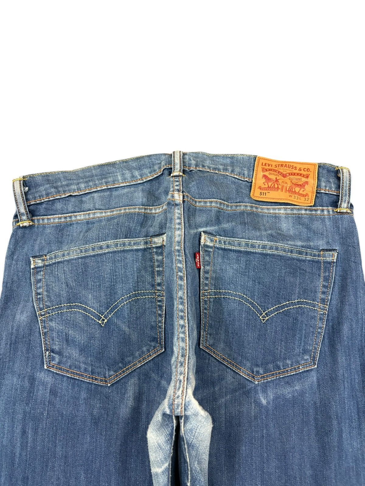Levi's Vintage Y2K Levis 511 Selvedge Distress Jeans Size US 33 - 4 Thumbnail
