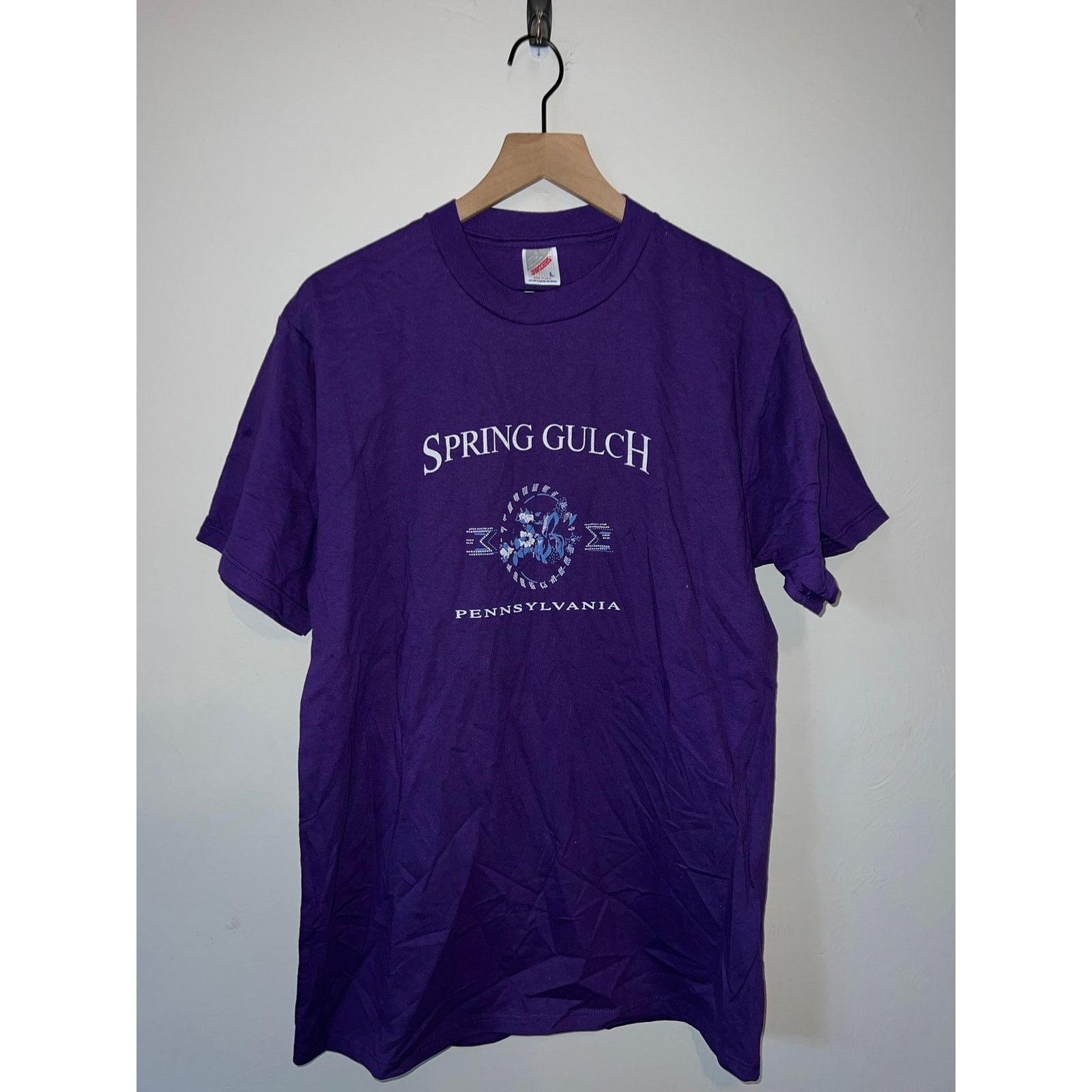 Jerzees Vintage Spring Gulch Shirt PA Purple Graphic Tee 90s VTG L Size US L / EU 52-54 / 3 - 1 Thumbnail
