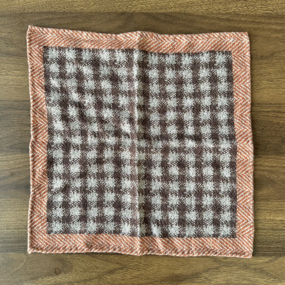 Brunello Cucinelli Silk/Wool Blend Pocket Square - Orange Size ONE SIZE - 2 Thumbnail
