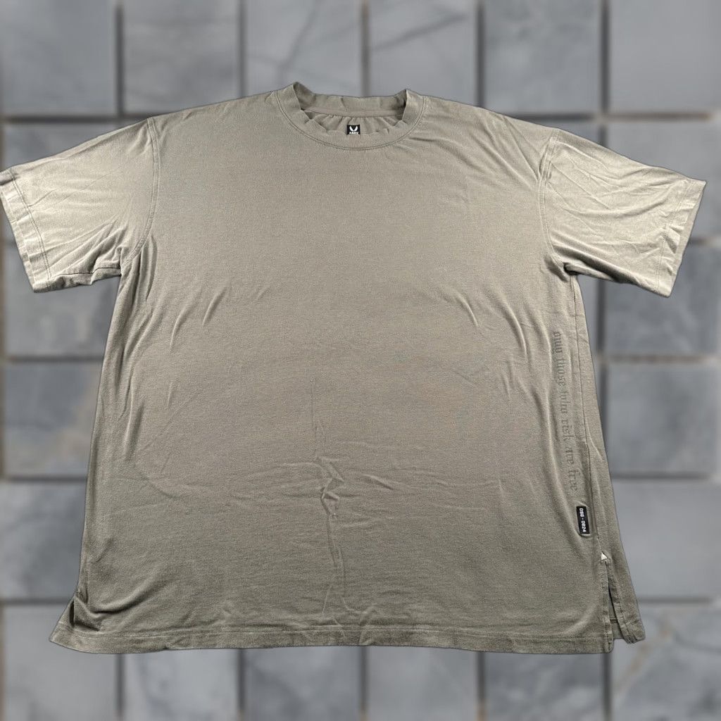 ASRV ASRV T-Shirt Mens M Olive Crewneck Back Oversized Side Split DSG-0824 Tag Size US M / EU 48-50 / 2 - 1 Thumbnail