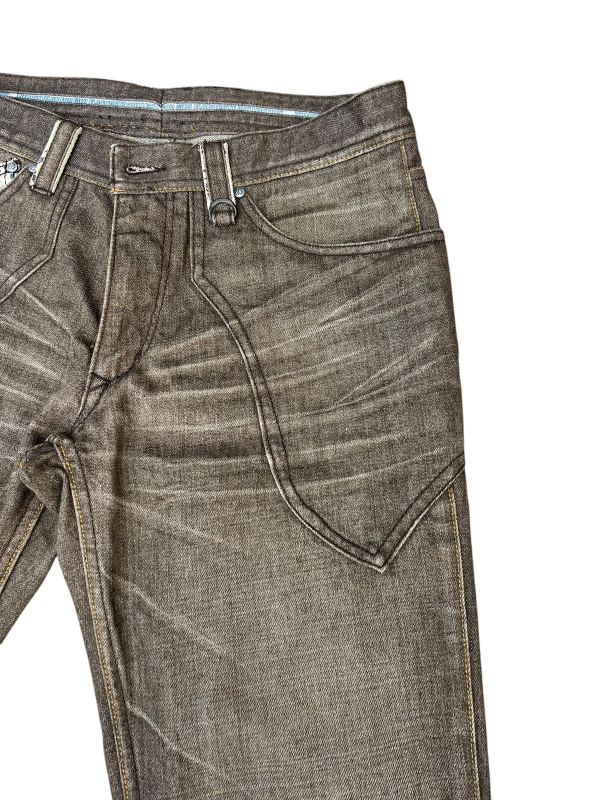 Japanese Brand Nicole Club For Men Japan Hybrid Denim Bootcut Jeans Size US 30 / EU 46 - 11 Thumbnail