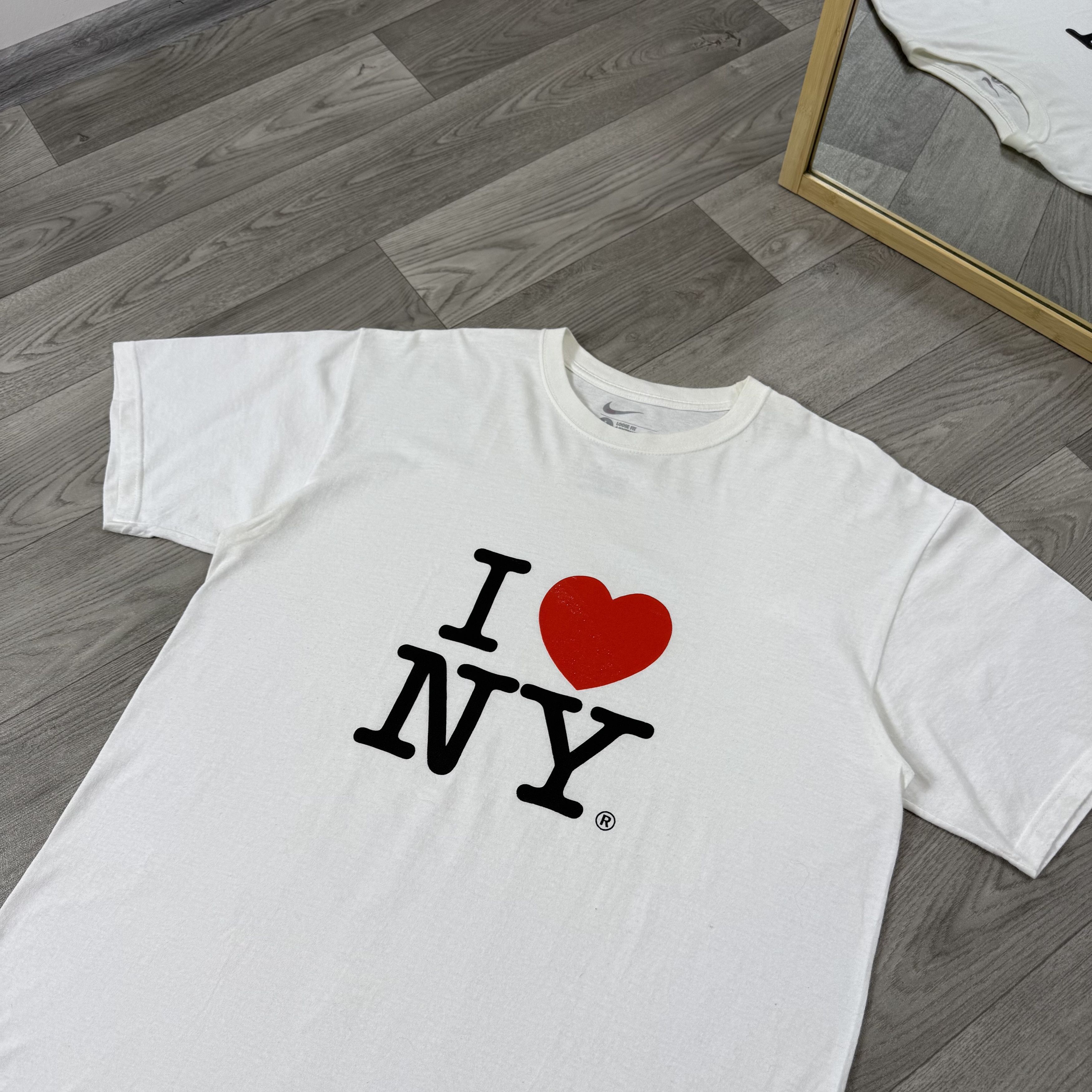 Nike Vintage Nike I Love New York 90s White Graphic Tee Shirt L Size US L / EU 52-54 / 3 - 4 Thumbnail