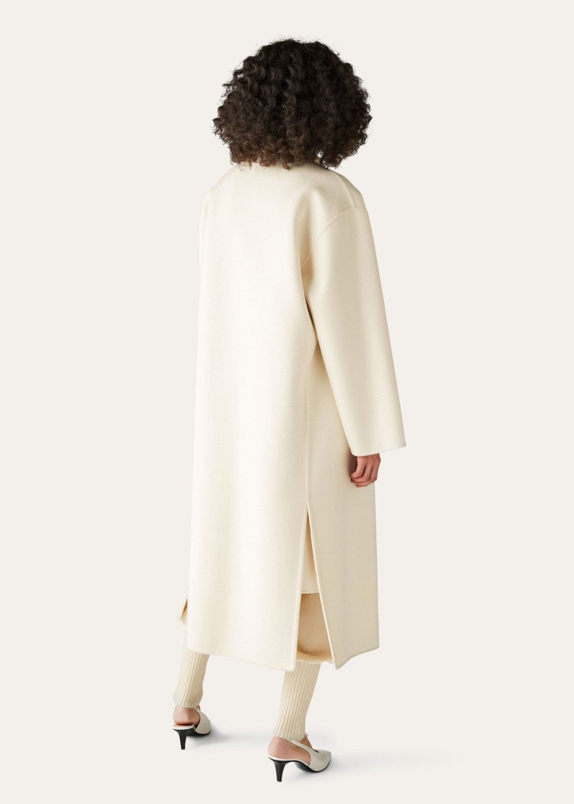 Loro Piana o1srvl11e1125 FAN2374 Gerry Coat in White Size M / US 6-8 / IT 42-44 - 5 Thumbnail