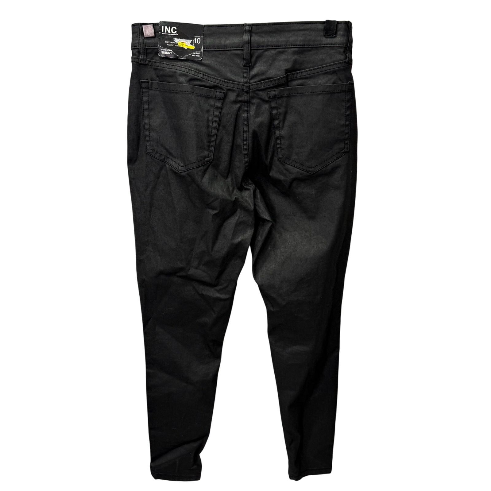Macys Macy's INC Jeans sz 10 Coated Denim Skinny NEW # G689 Size 32" / US 10 / IT 46 - 5 Thumbnail