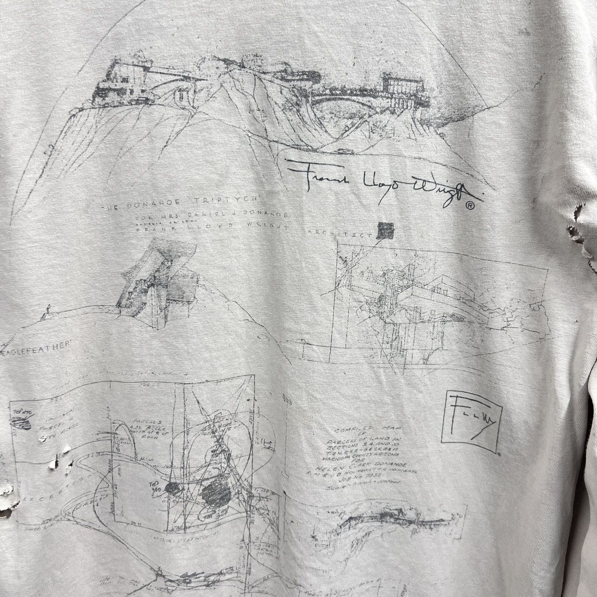 Vintage VTG FRANK LLYOD WRIGHT DISTRESS TEE Size US M / EU 48-50 / 2 - 6 Thumbnail