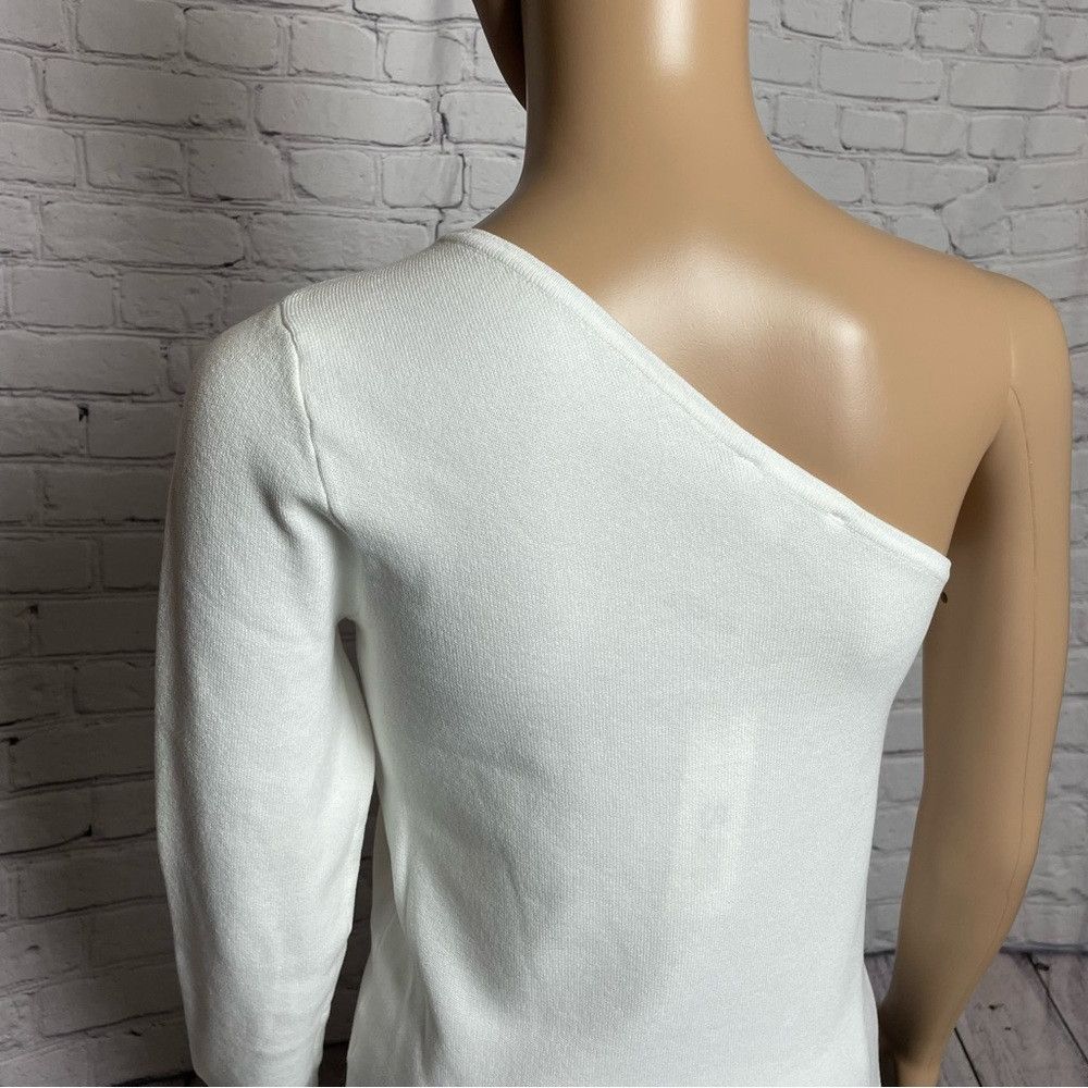 525 America NWT New 525 America One Sleeve White Knit Top Size M Size M / US 6-8 / IT 42-44 - 4 Thumbnail