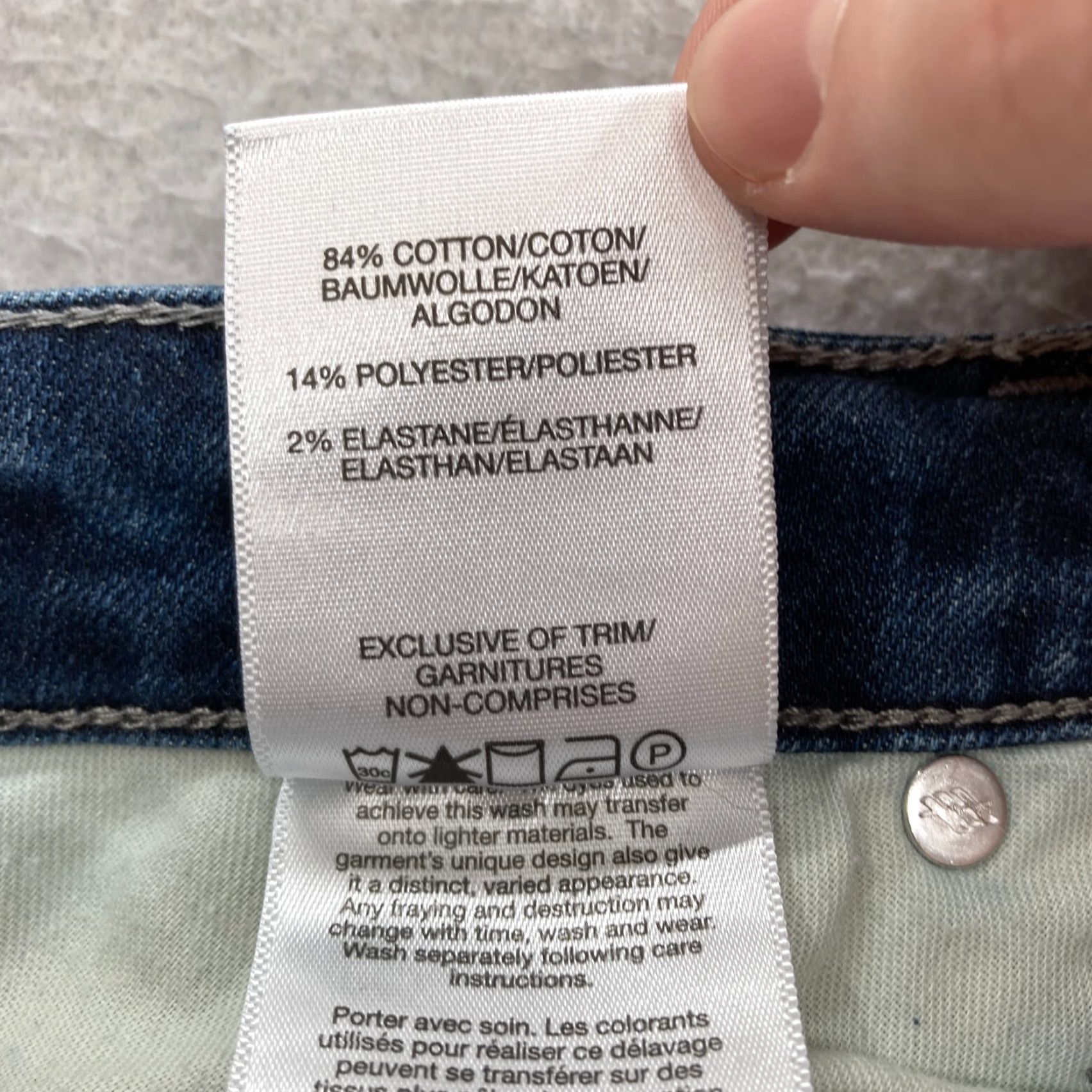 Silver Jeans Co. Silver Jeans High Note Skinny Women's 27x27 Dark Wash Blue Stretch Denim Grunge Jeans Size 27" / US 4 / IT 40 - 7 Thumbnail