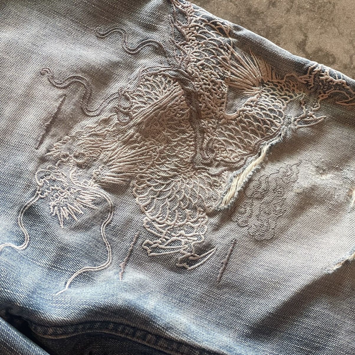 Japanese Brand Beautiful Karakuri Dragon Design Jeans Size US 36 / EU 52 - 5 Thumbnail