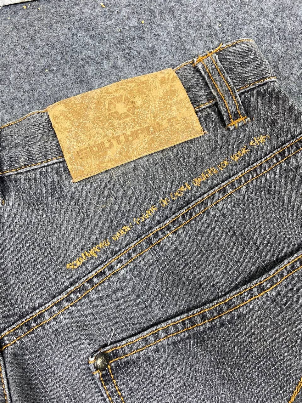 Southpole vintage 90s southpole baggy denim nice design Size US 33 - 5 Thumbnail