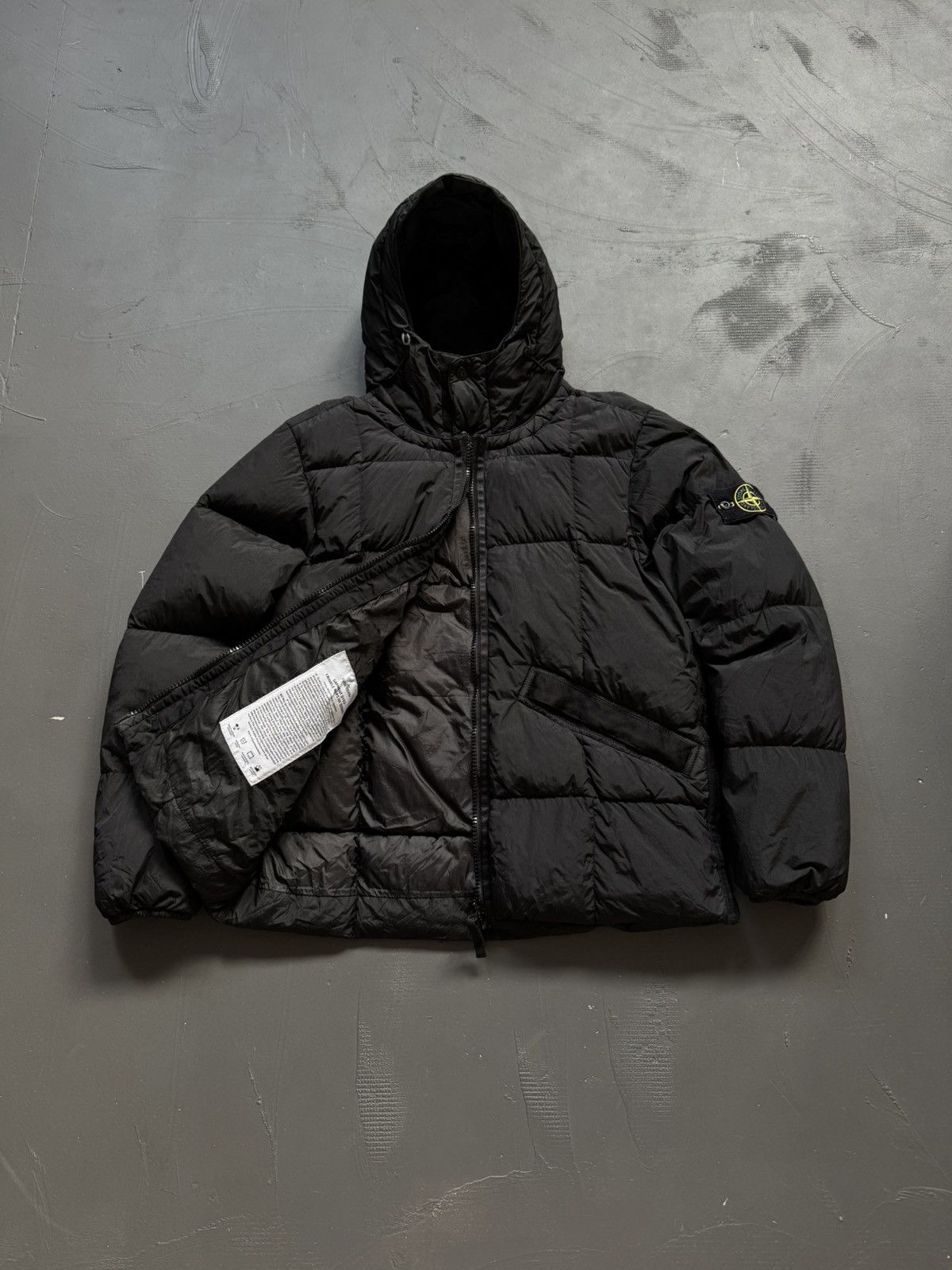 Stone Island Garment Dyed Crinkle Reps Nylon Down Jacket