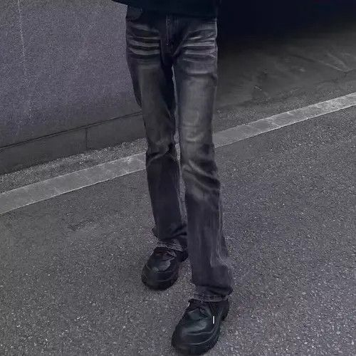 Japanese Brand × Jean Retro loose zipper micro flared jeans Size US 30 / EU 46 - 4 Thumbnail