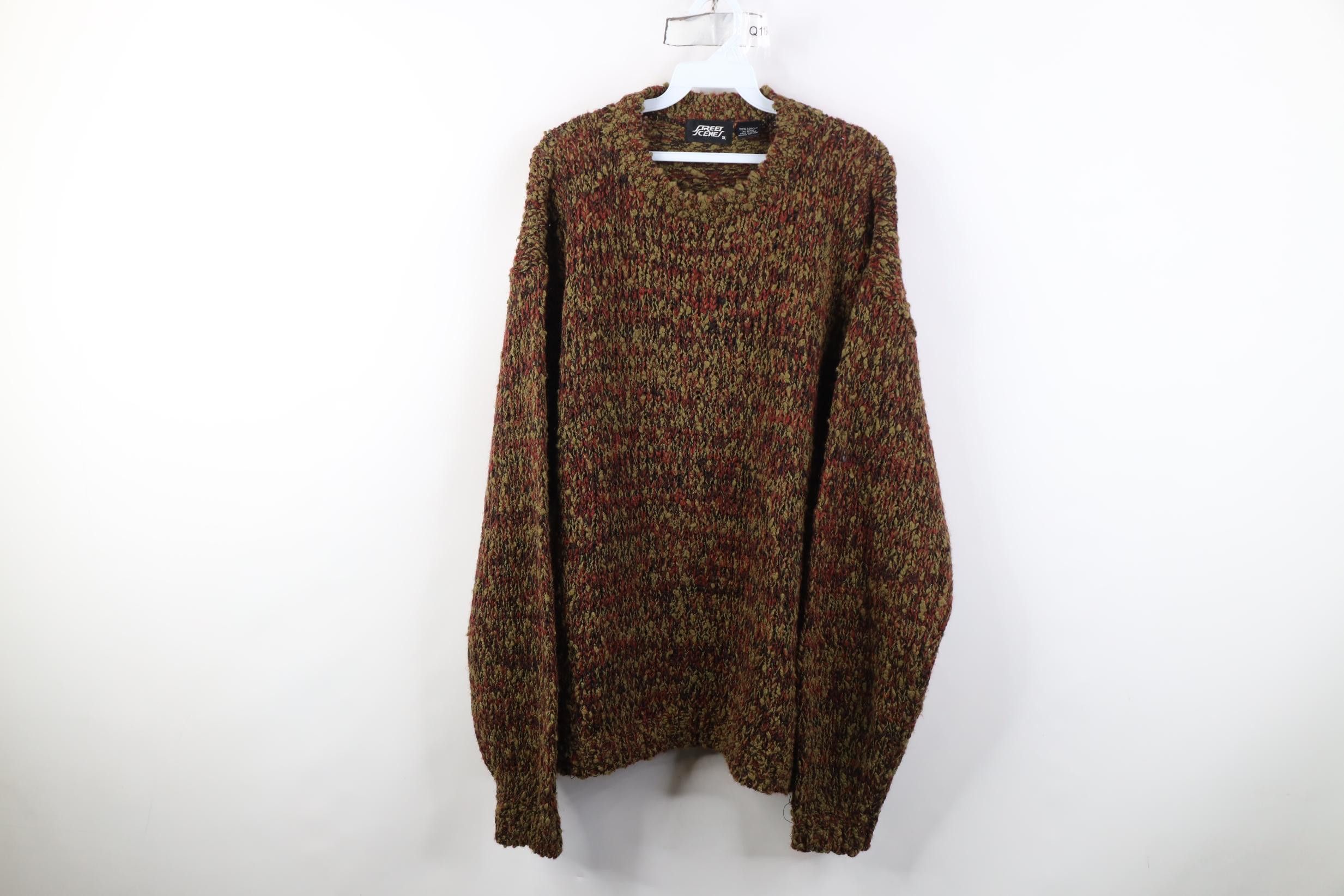 Vintage Vintage 90s Streetwear Textured Fleck Knit Crewneck Sweater Size US XL / EU 56 / 4 - 1 Thumbnail