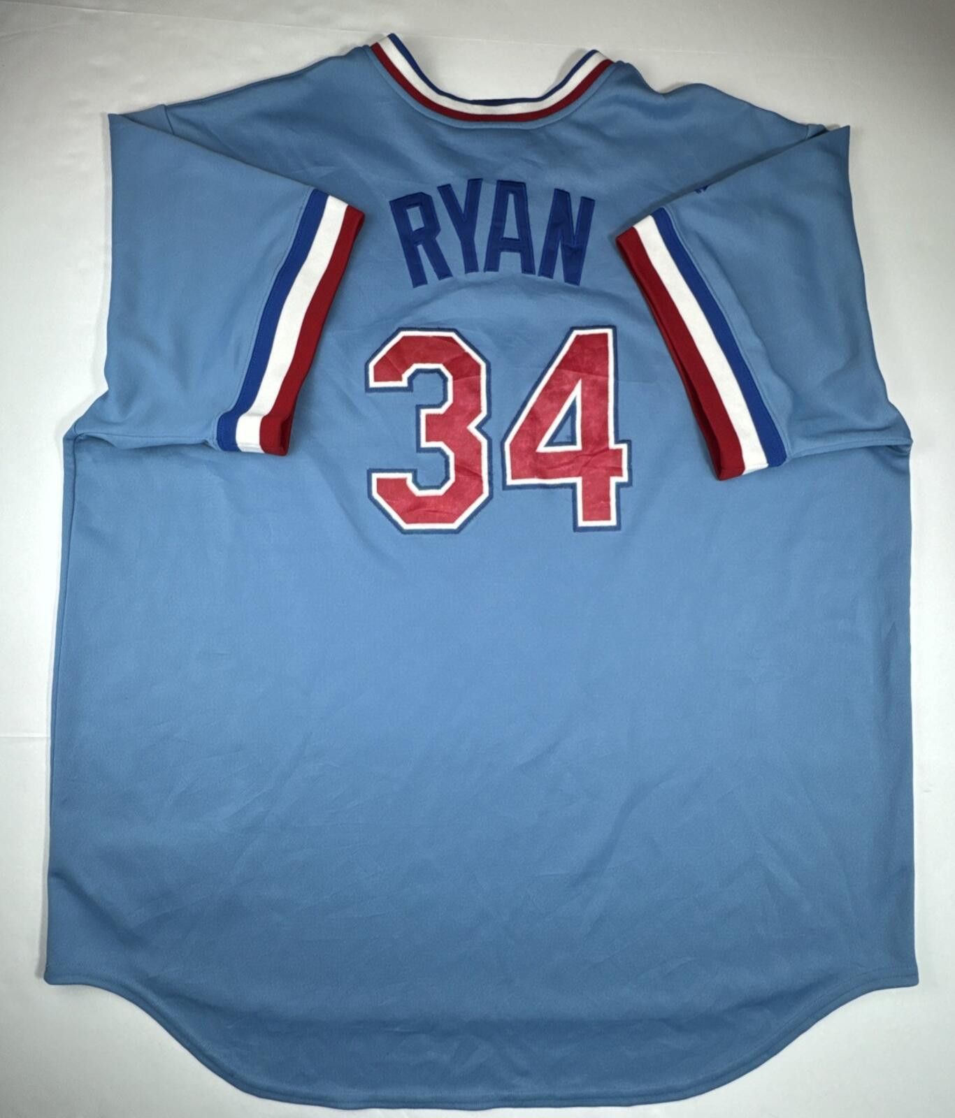 Majestic Majestic Texas Rangers Nolan Ryan 34 Jersey Cooperstown Blue Size ONE SIZE - 2 Thumbnail