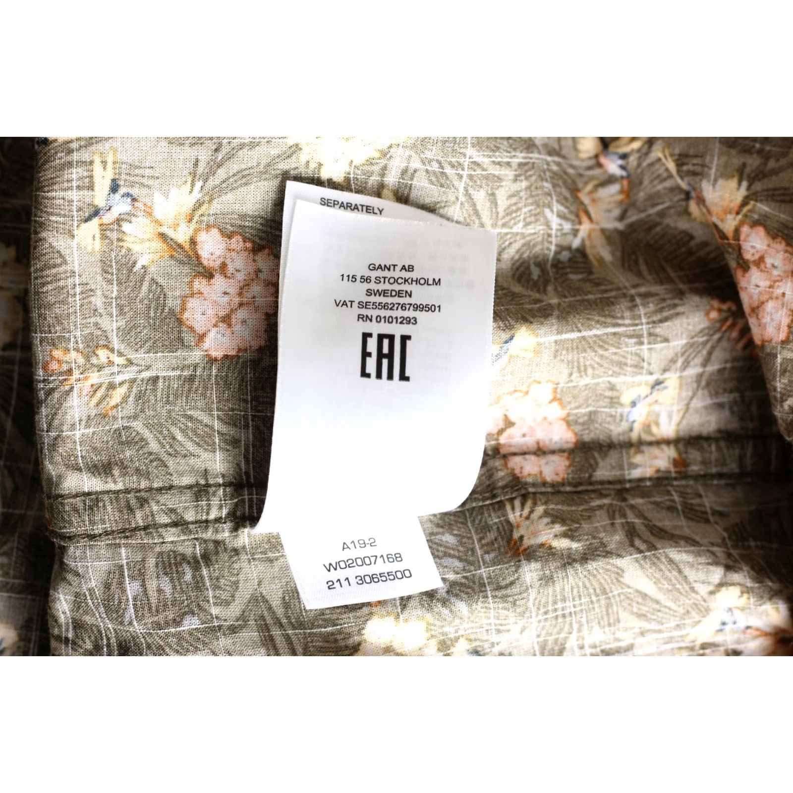 Gant GANT Micro Garden Print Shirt Men L Regular Long Sleeve VR2808 Size US L / EU 52-54 / 3 - 6 Thumbnail