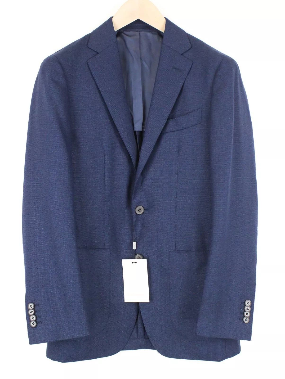 Suitsupply HAVANA UK34R Blue Wool Lined Blazer 59303 Size 34R - 1 Thumbnail