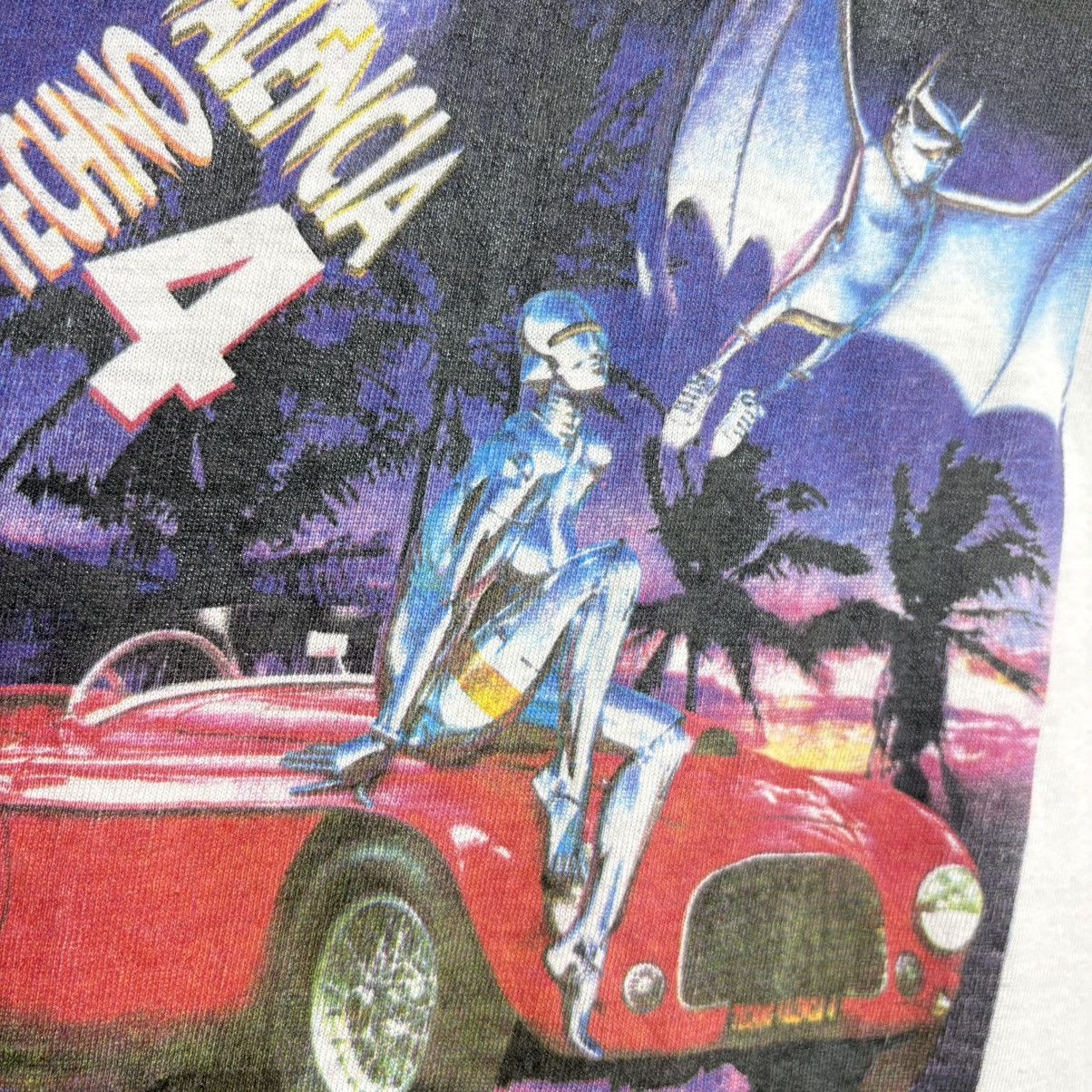 Club Sorayama Vintage 90s Hajime Sorayama Techno Music Graphic T-Shirt Size US L / EU 52-54 / 3 - 4 Thumbnail