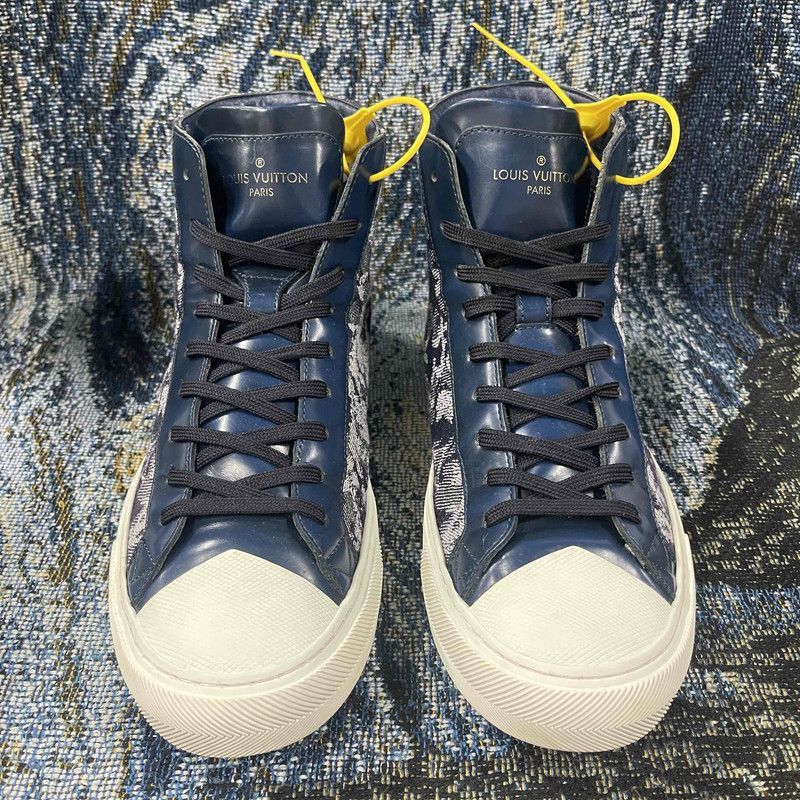 Louis Vuitton Louis Vuitton Tattoo High-Top Sneakers in Dark Blue -2508 Size US 7.5 / EU 40-41 - 2 Thumbnail