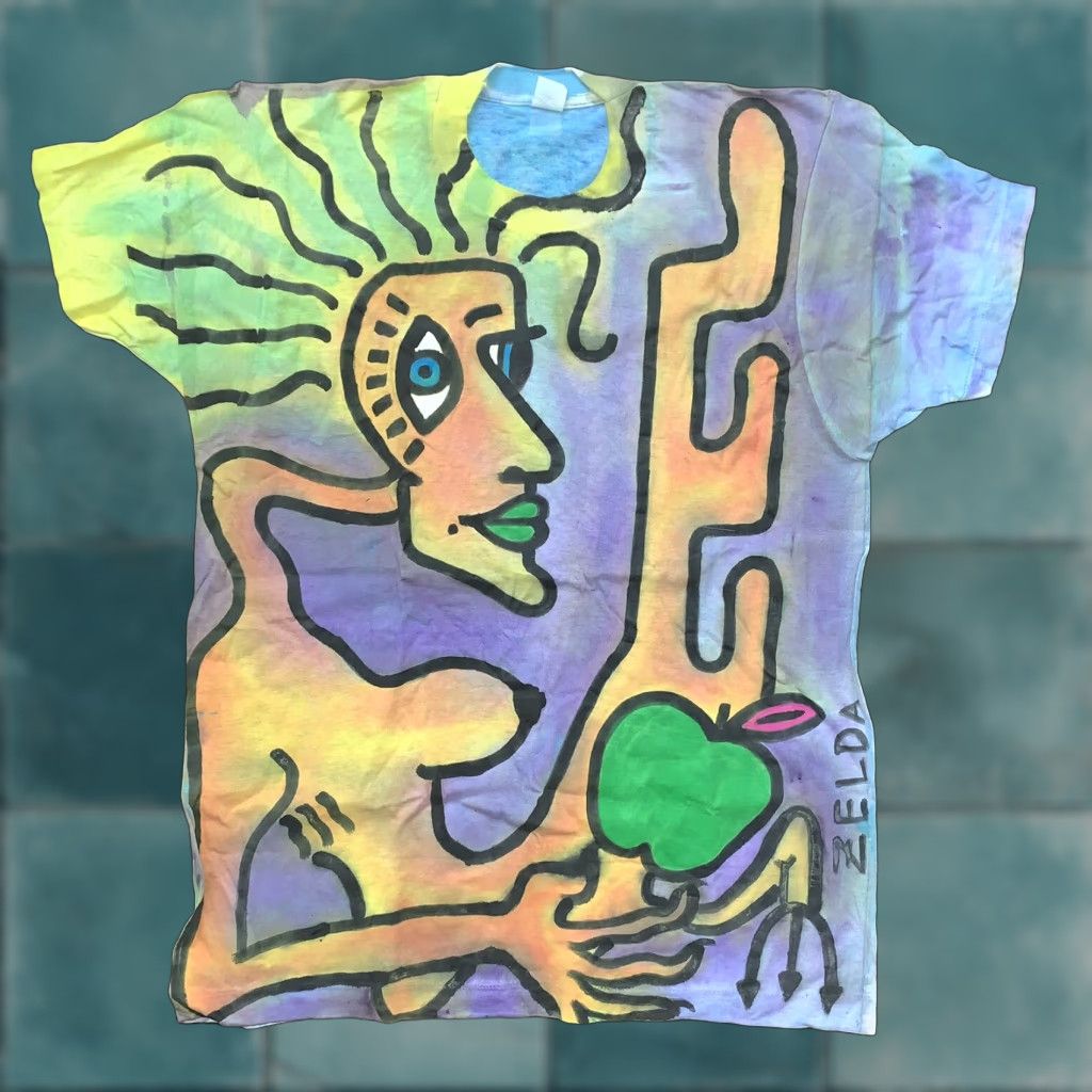 Fruit Of The Loom VINTAGE Zelda N64 GameCube Video Game CUSTOM Art Painted T Shirt Rap Abstract Nike? Size US XL / EU 56 / 4 - 1 Thumbnail