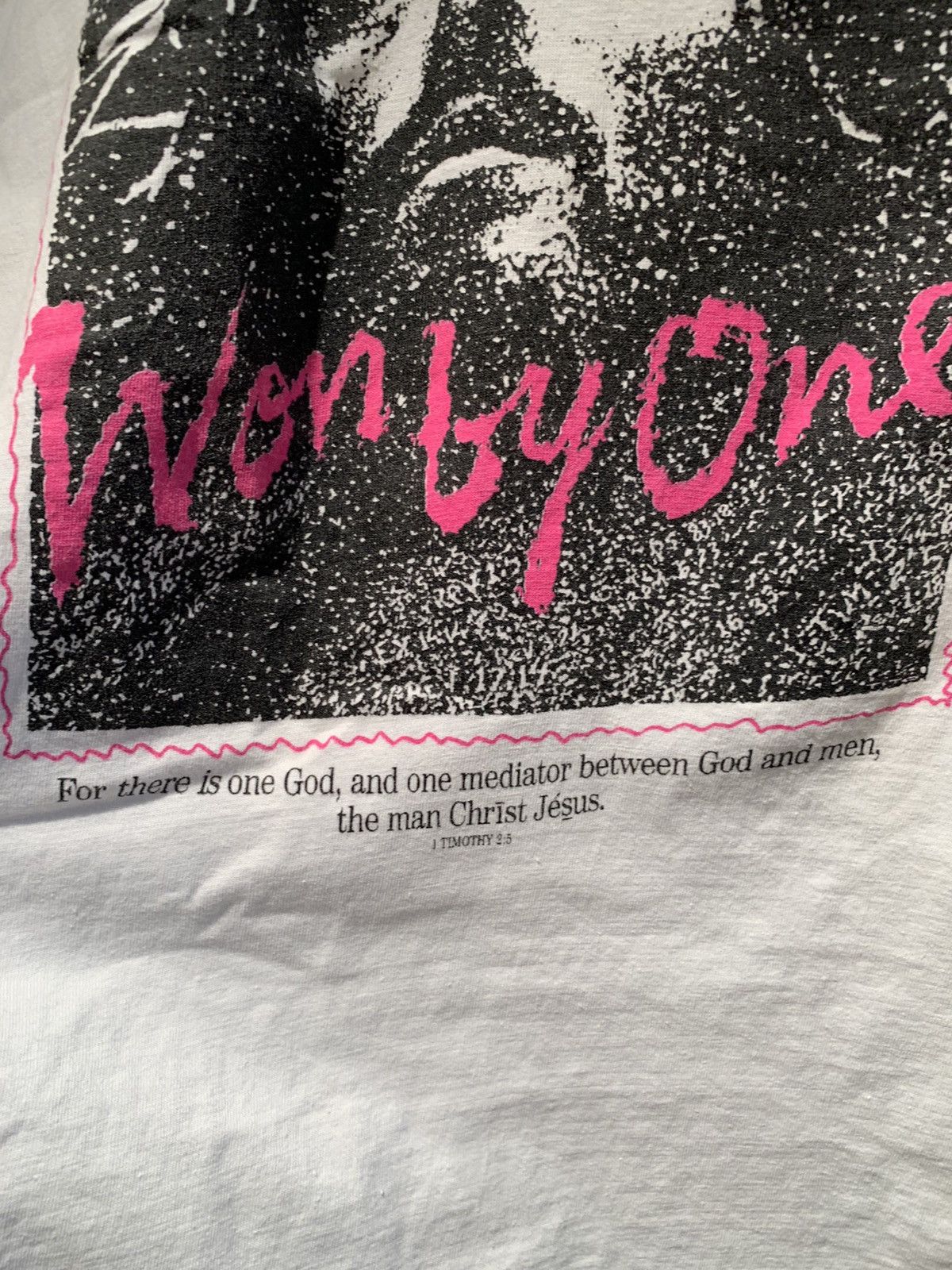 Vintage RARE Vintage Won By One Jesus Christ Art Single Stitch Shirt Size US L / EU 52-54 / 3 - 3 Thumbnail