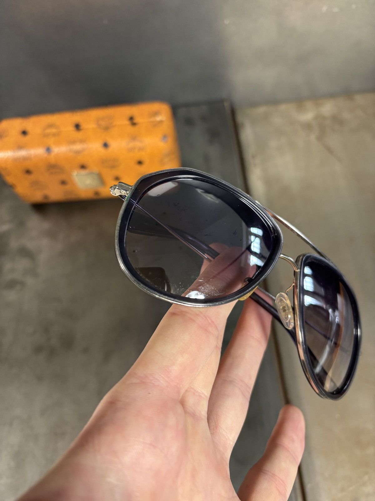 MCM MCM Sunglasses Metal Aviators Monogram 2010s Designer Italy Size ONE SIZE - 10 Thumbnail