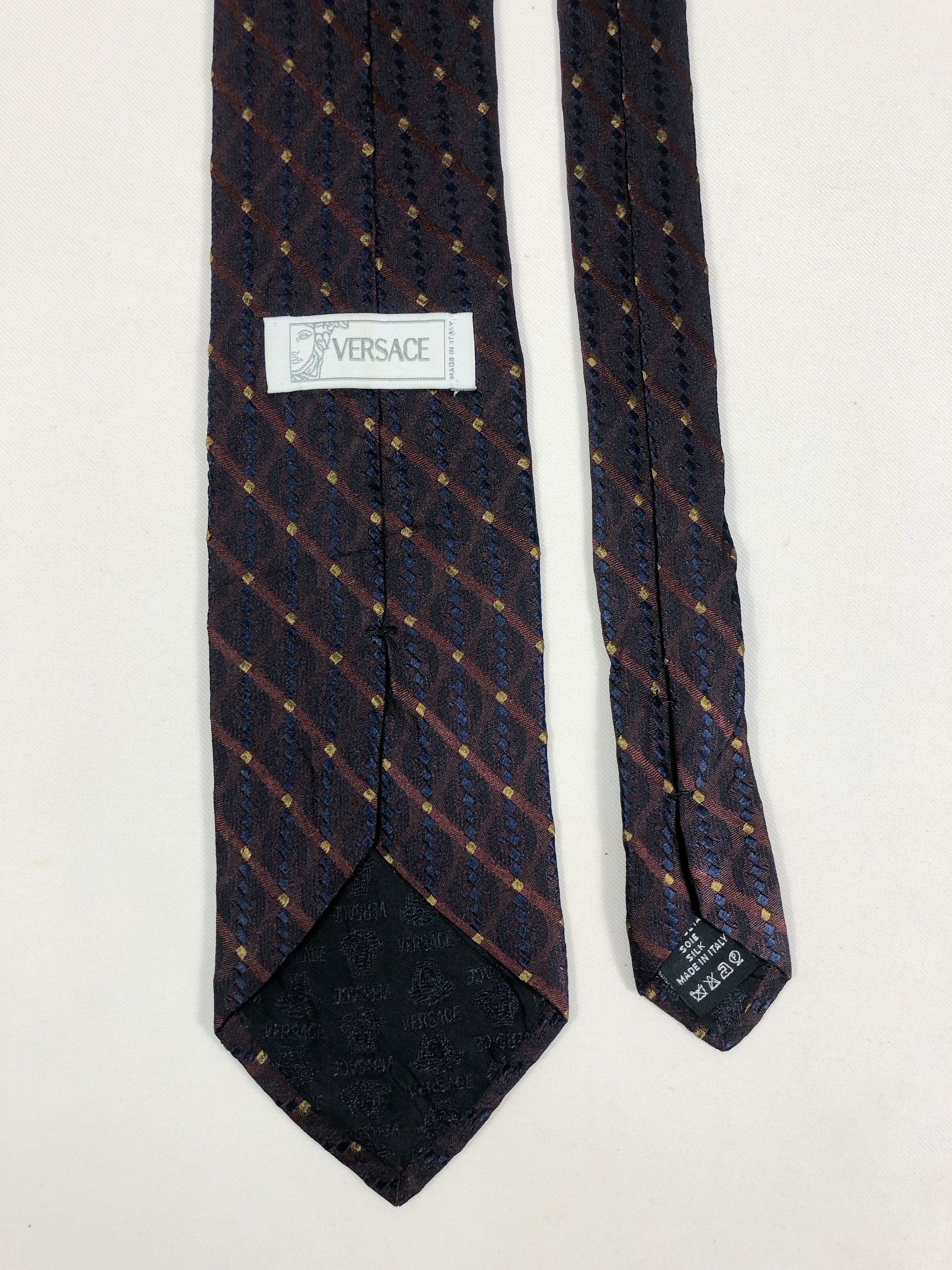Versace Rare Versace Medusa Silk Tie Made in Italy Size ONE SIZE - 6 Thumbnail