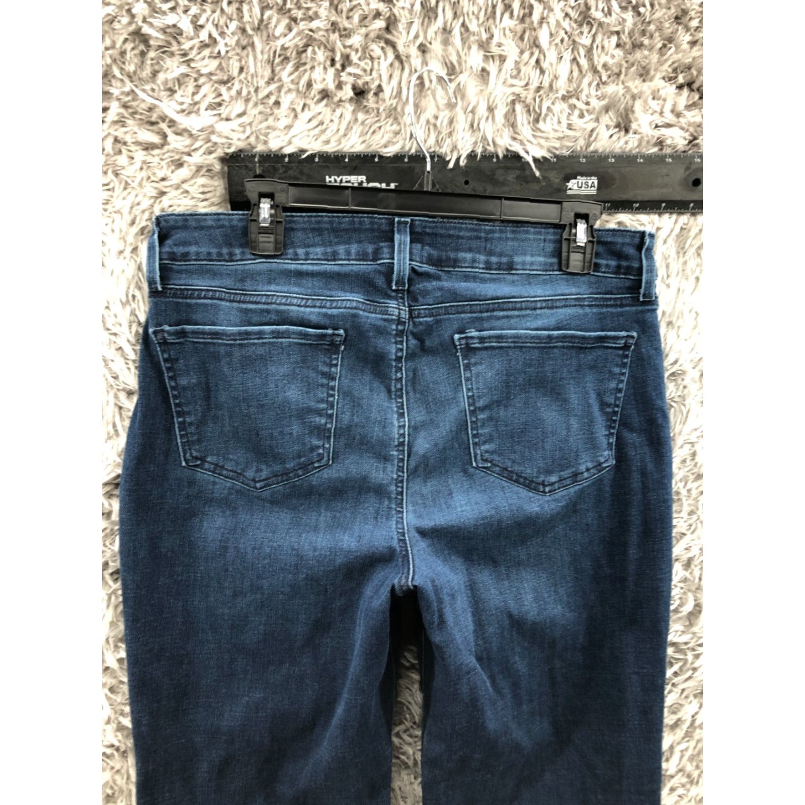 NYDJ NYDJ Jeans NYDJ Marilyn Straight Size 12 Womens Medium Wash Blue 5-Pocket Denim Regular Rise Mid Wear Size 34" / US 12 / IT 48 - 6 Thumbnail