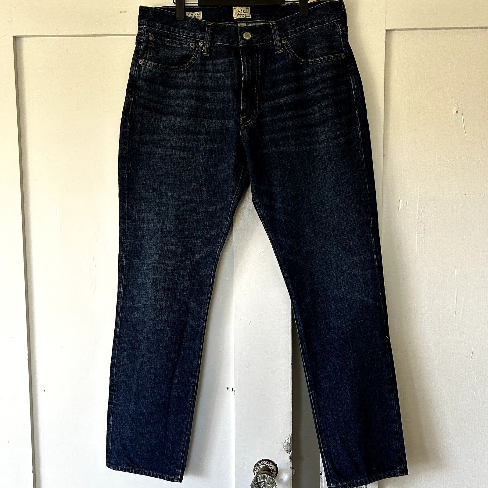 J.Crew J.CREW men's dark denim straight leg jeans 34x32 Size US 34 / EU 50 - 1 Thumbnail