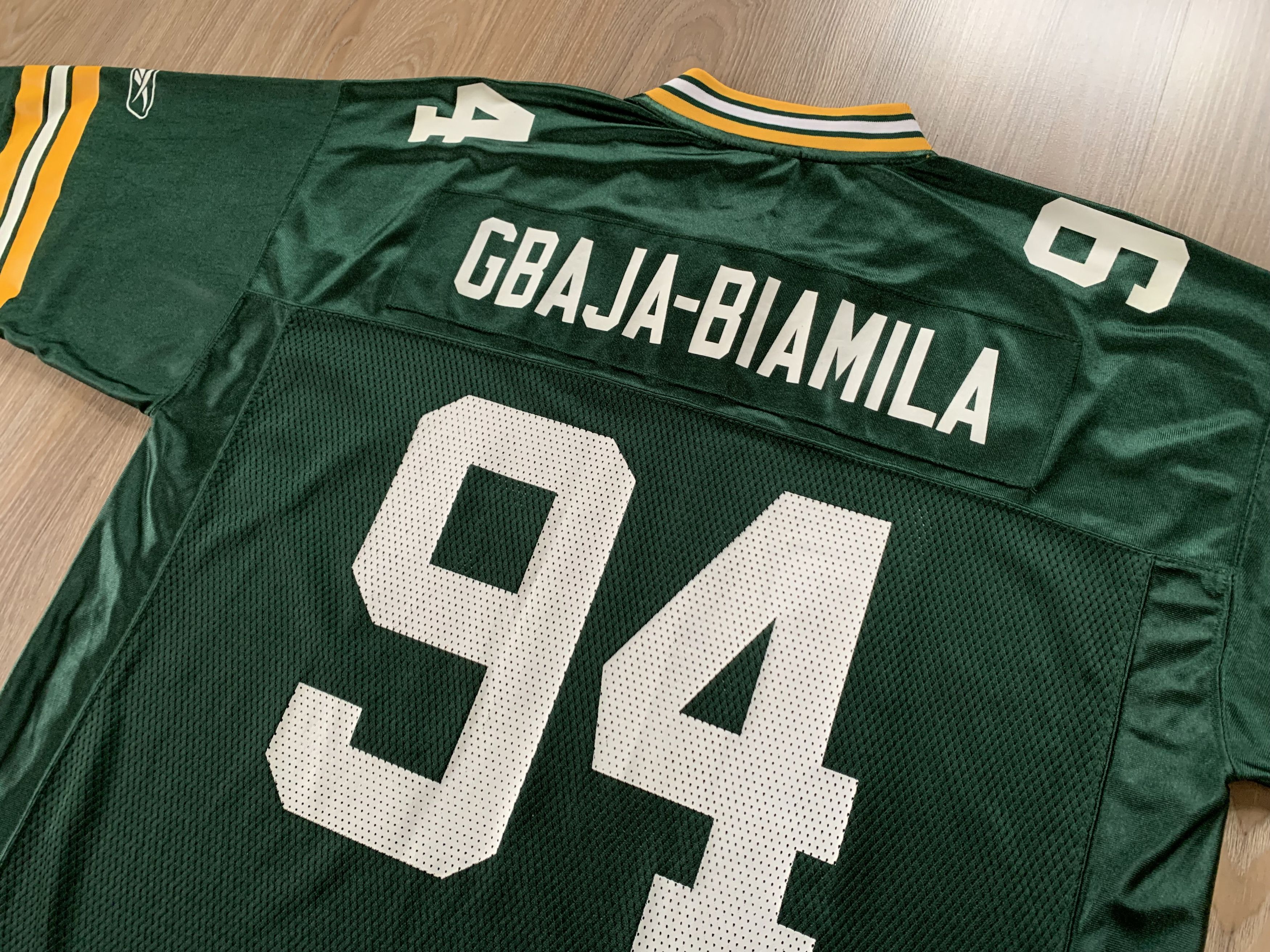 NFL × Reebok × Vintage Reebok NFL Green Bay Packers Gbaja-Biamila #94 Jersey Size US XL / EU 56 / 4 - 5 Thumbnail