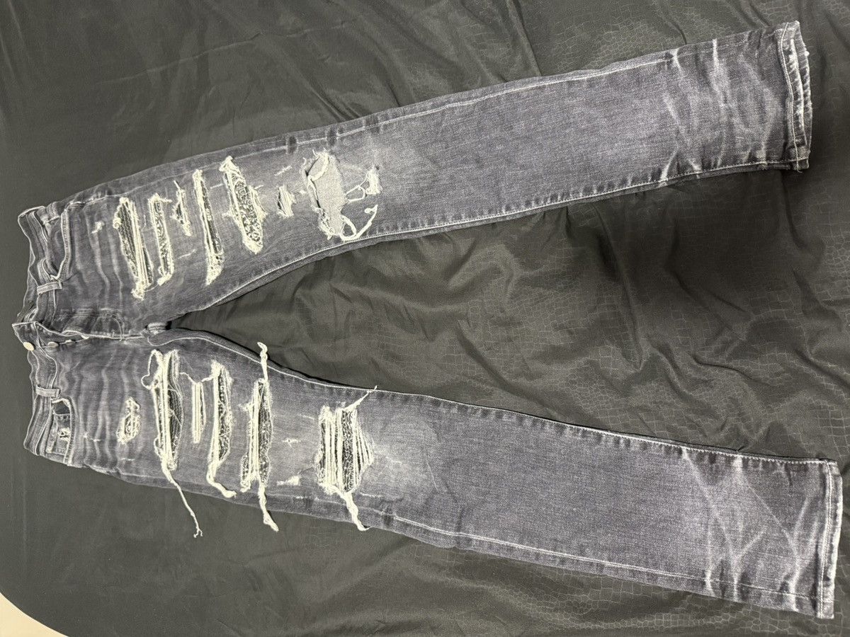Amiri Black wash grey amiri bandana patches Size US 32 / EU 48 - 2 Thumbnail