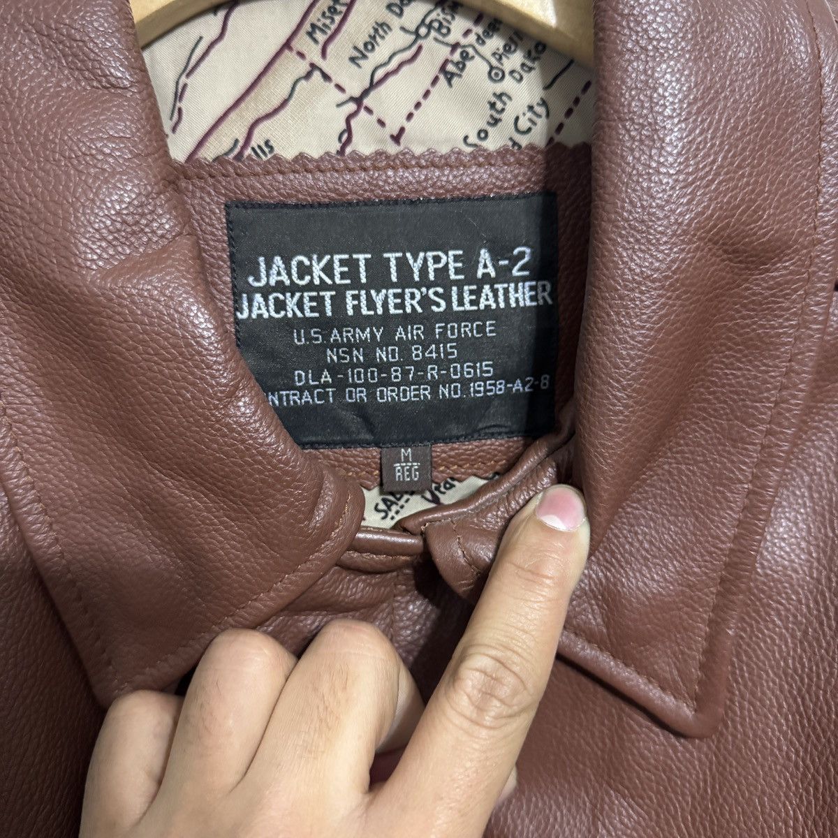 Other Red / Chocolate Brown TYPE A-2 Jacket Flyer’s Leather Boxy Size US M / EU 48-50 / 2 - 2 Thumbnail