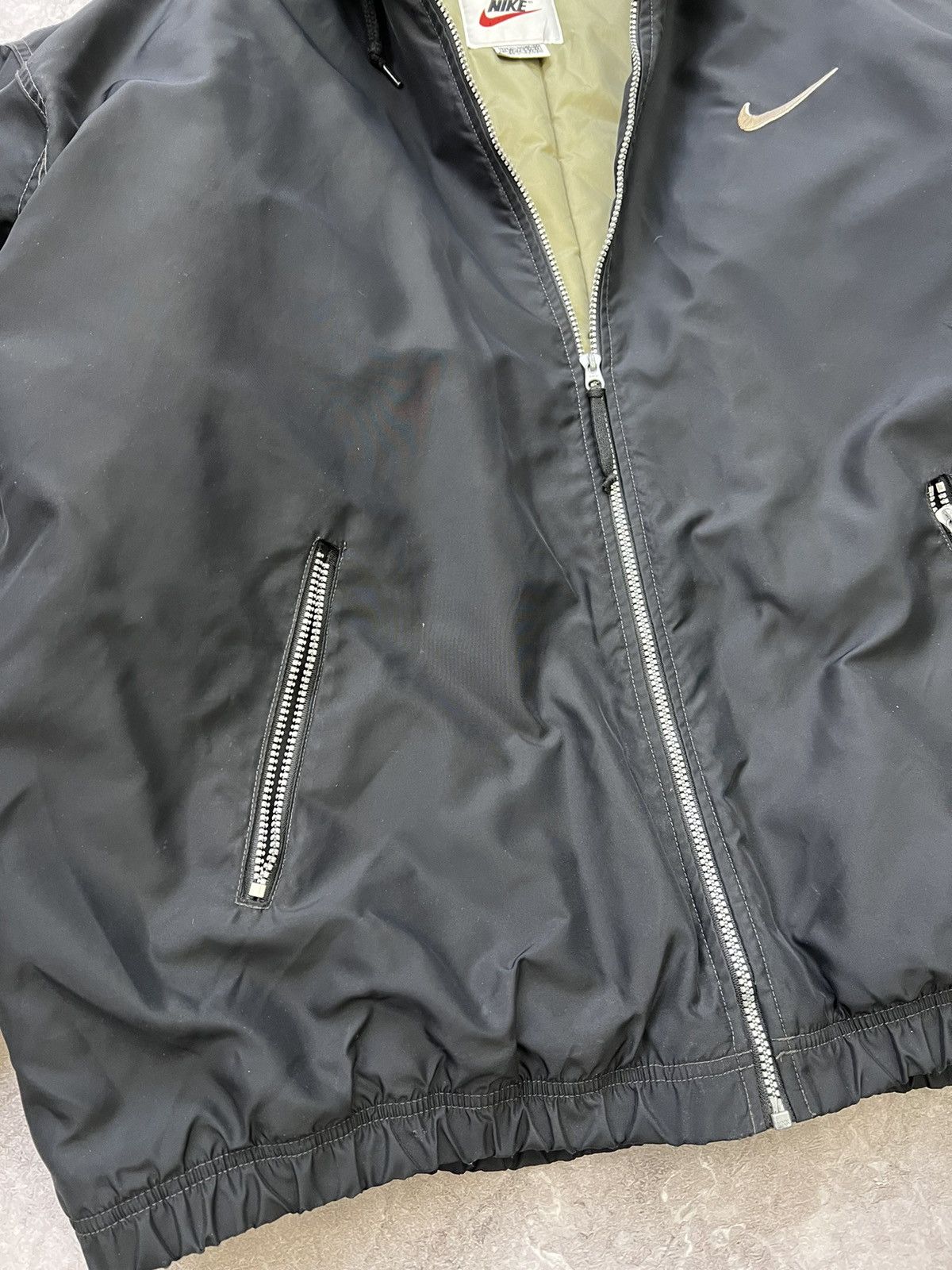 Nike × Vintage 90's Vintage Nike Jacket Big Swoosh Logo Rare Design Size US XL / EU 56 / 4 - 4 Thumbnail