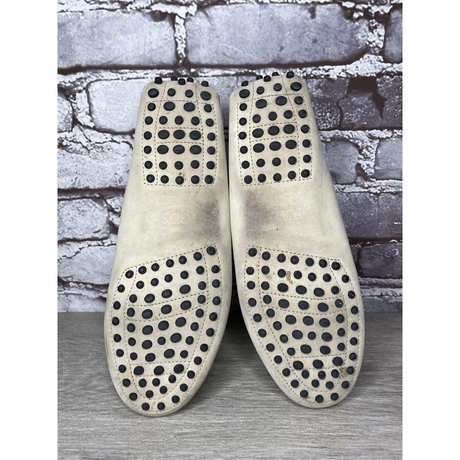 Tod's TOD'S Ivory Off White Suede Leather Moc Loafers Driving Shoe Size US 8 / IT 38 - 10 Thumbnail