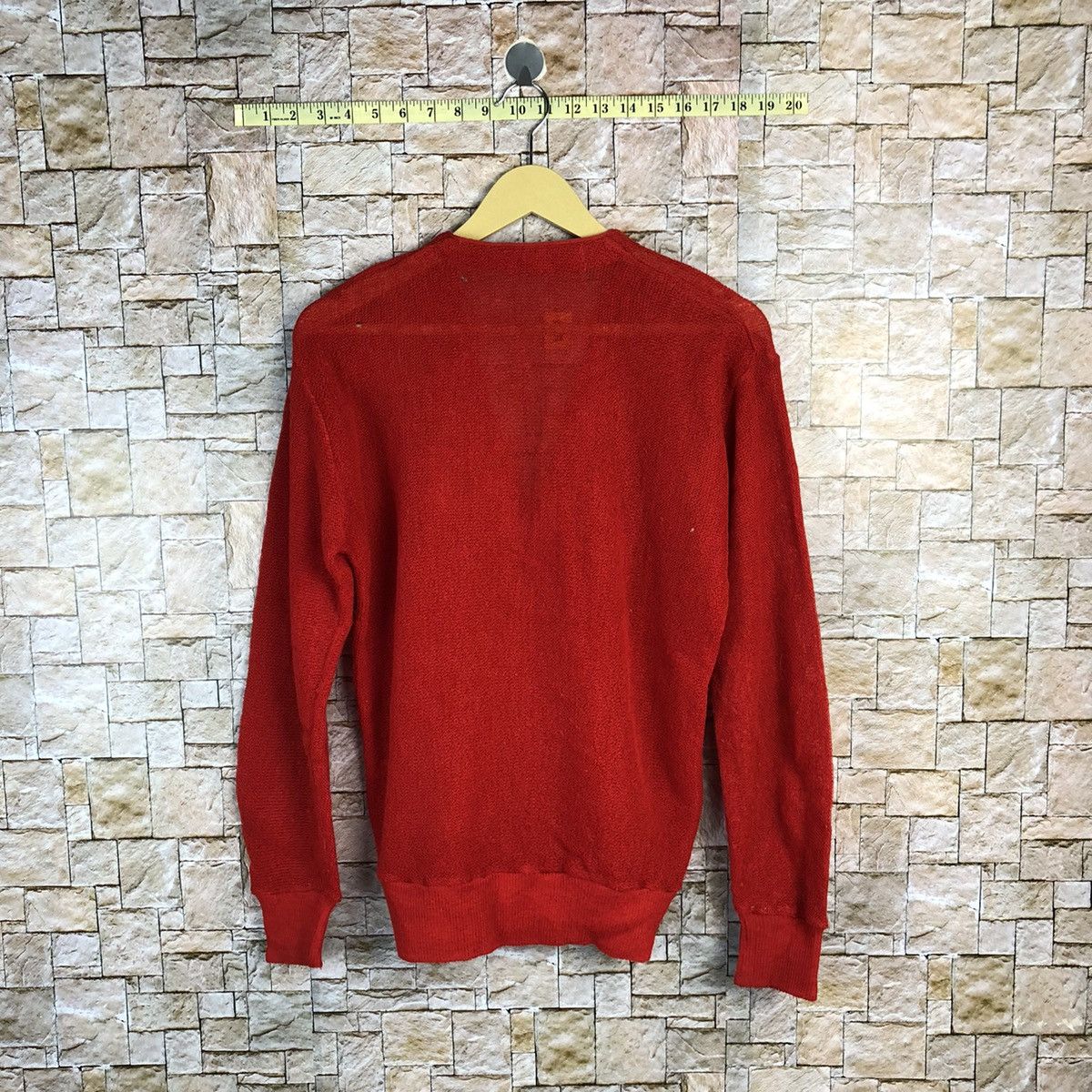 Vintage Boorges Red japan vintage Cardigan Knitwear #A778 Size US M / EU 48-50 / 2 - 12 Thumbnail